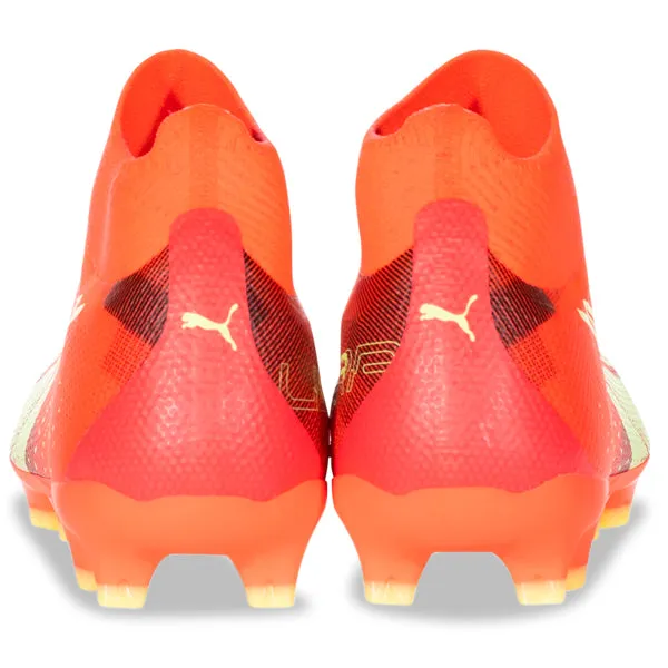 Energy Push Field Grip Puma Ultra Match  Laceless FG/AG Soccer Cleats (Coral/Fizzy Light/Black)