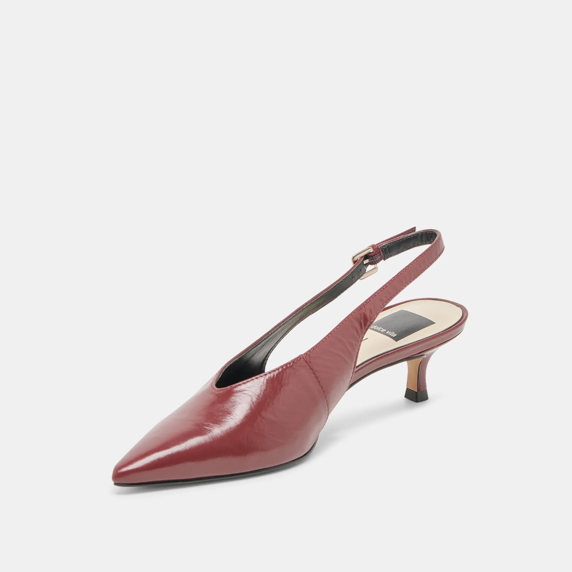 Breathable mesh ALENNA HEELS OXBLOOD CRINKLE PATENT