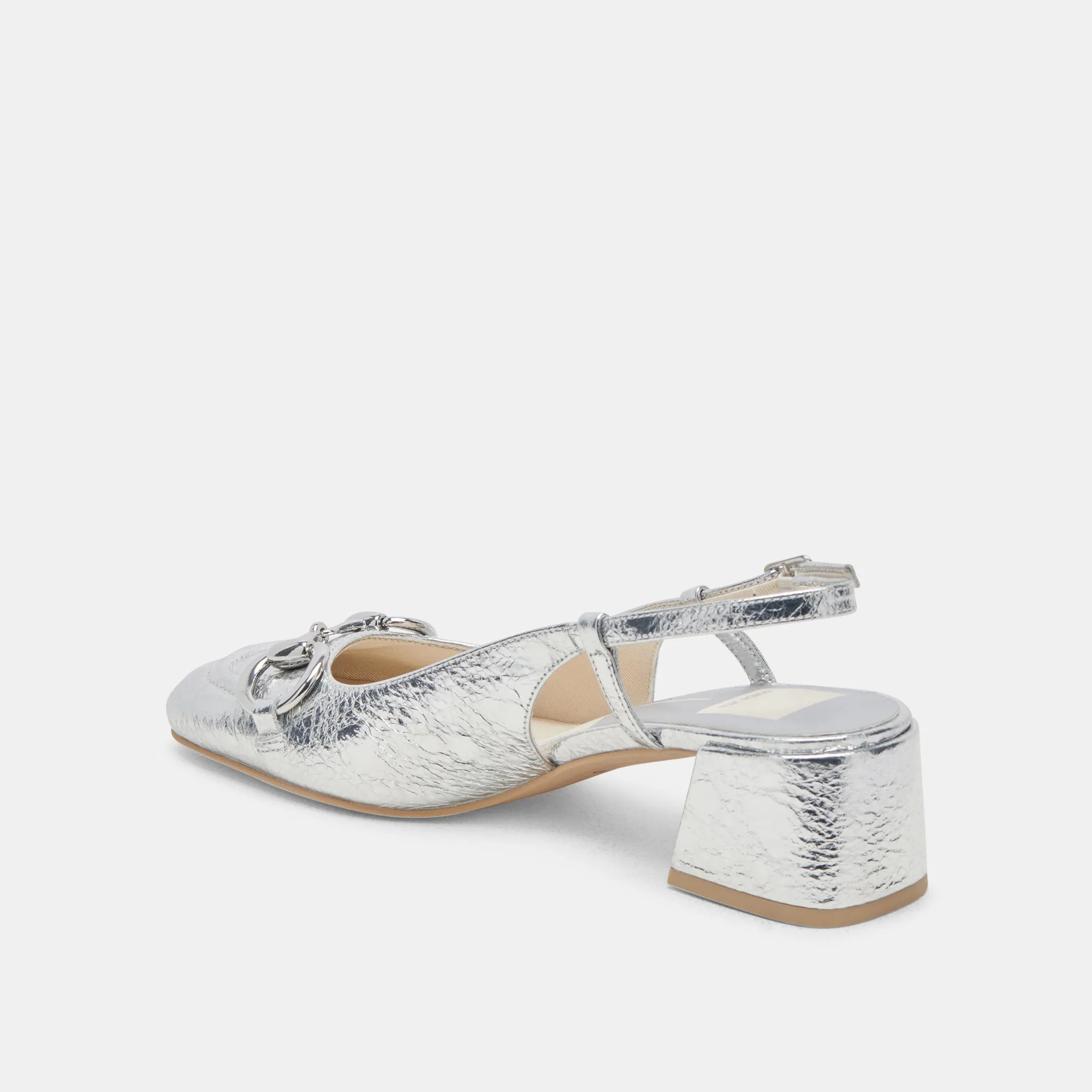 Comfortable PU midsole MELLI HEELS SILVER DISTRESSED LEATHER