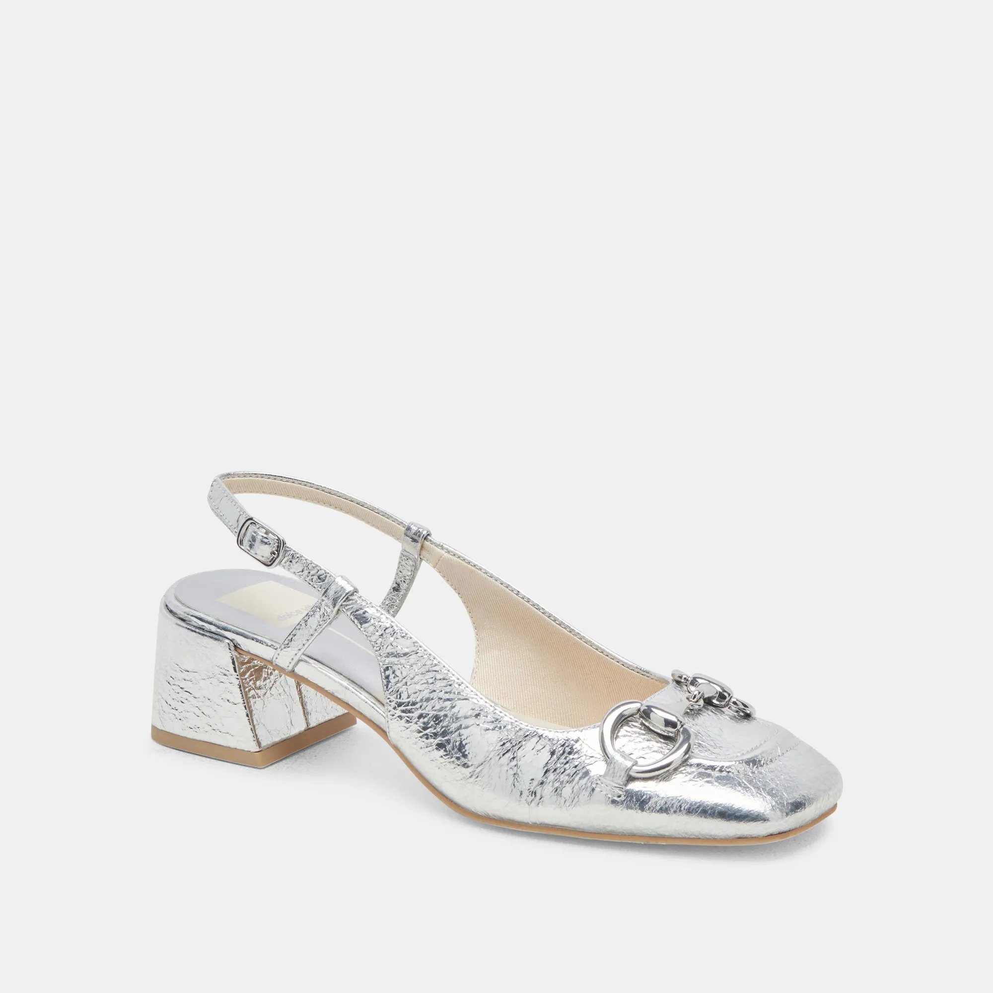 Luxury Pumps for Weddings MELLI HEELS SILVER DISTRESSED LEATHER