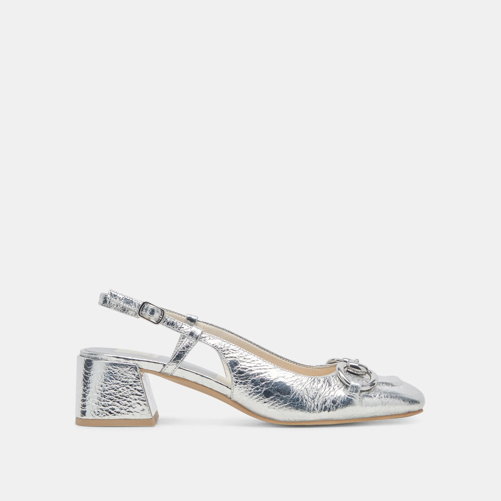 MELLI HEELS SILVER DISTRESSED LEATHER Reinforced toe Durable