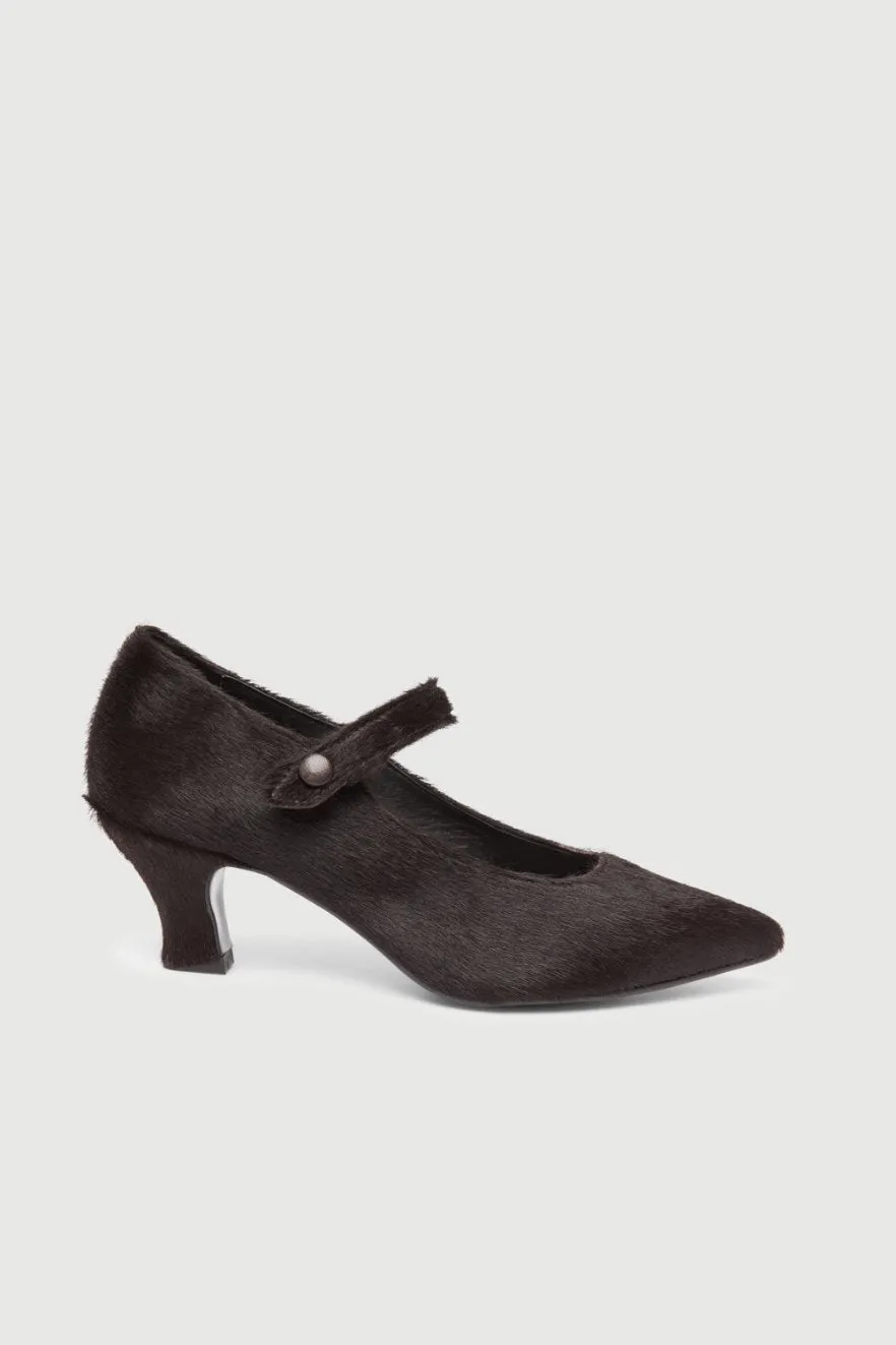 Bridal Stilettos Carmen Pumps in Chocolate Calf Hair