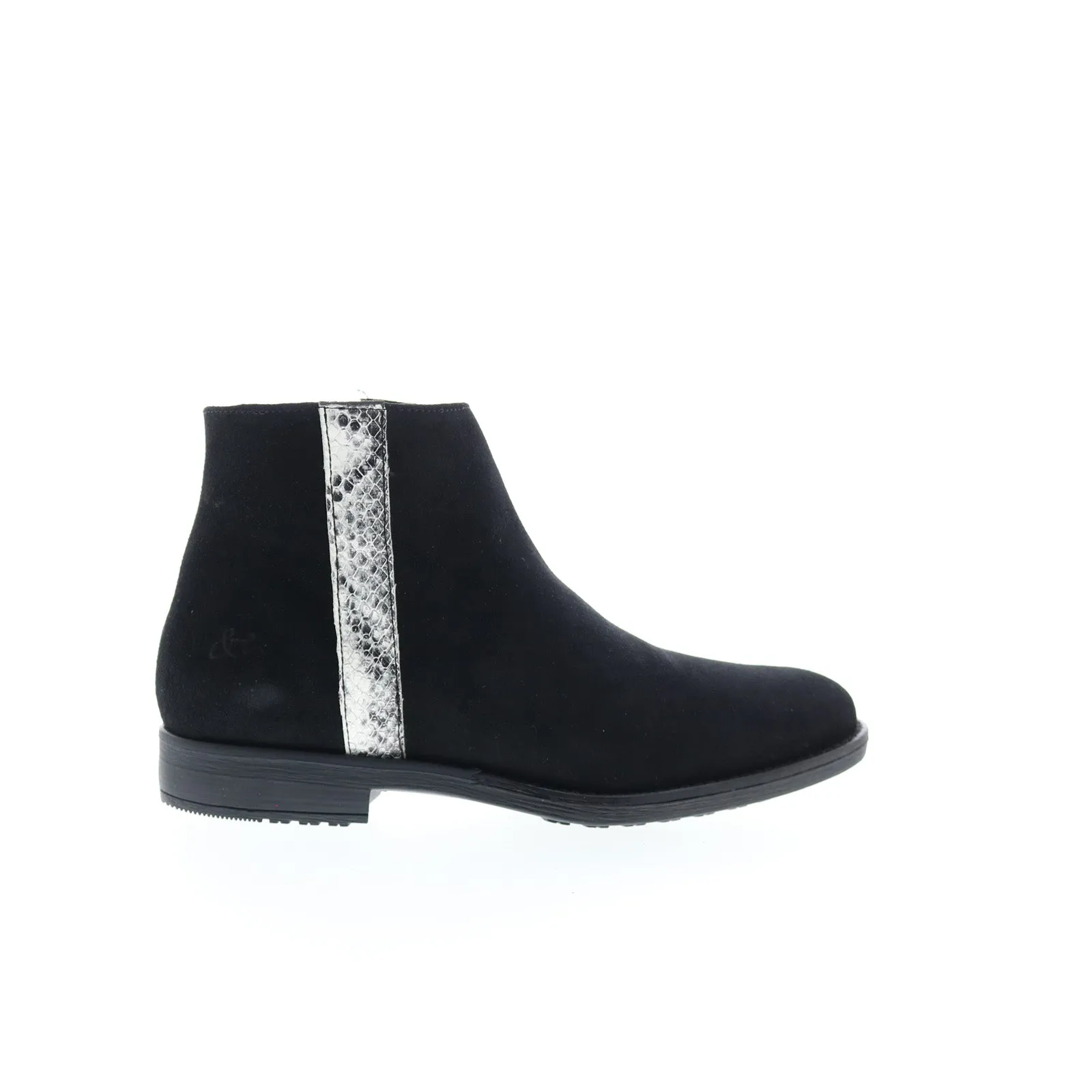 Urban Everyday Street Ready Bos. & Co. Rule Womens Black Suede Zipper Ankle & Booties Boots