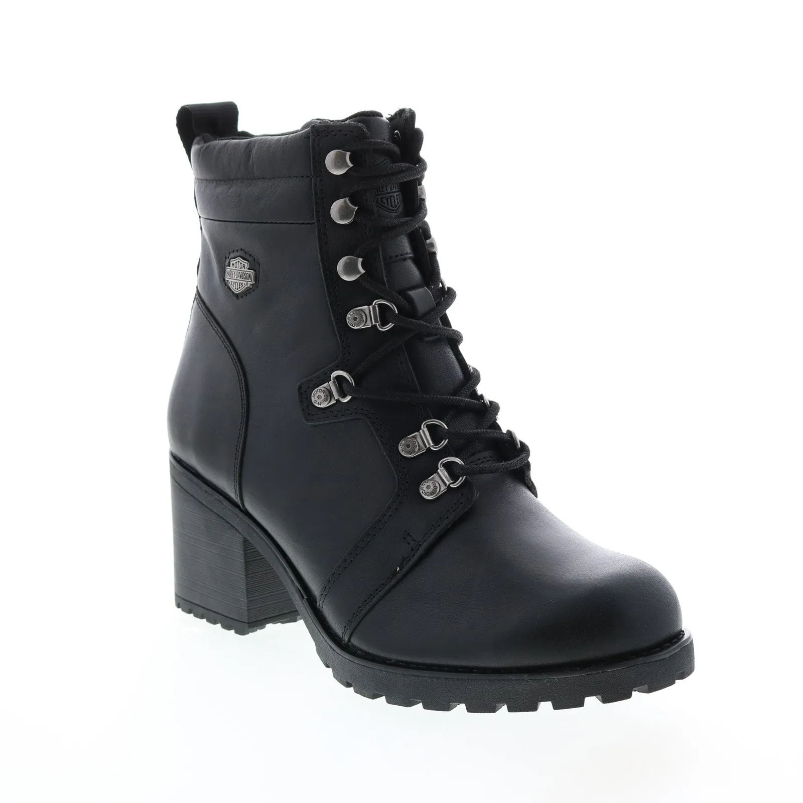 Harley-Davidson Marinda 5" Lace D84760 Womens Black Leather Motorcycle Boots Anti Fatigue Comfortable