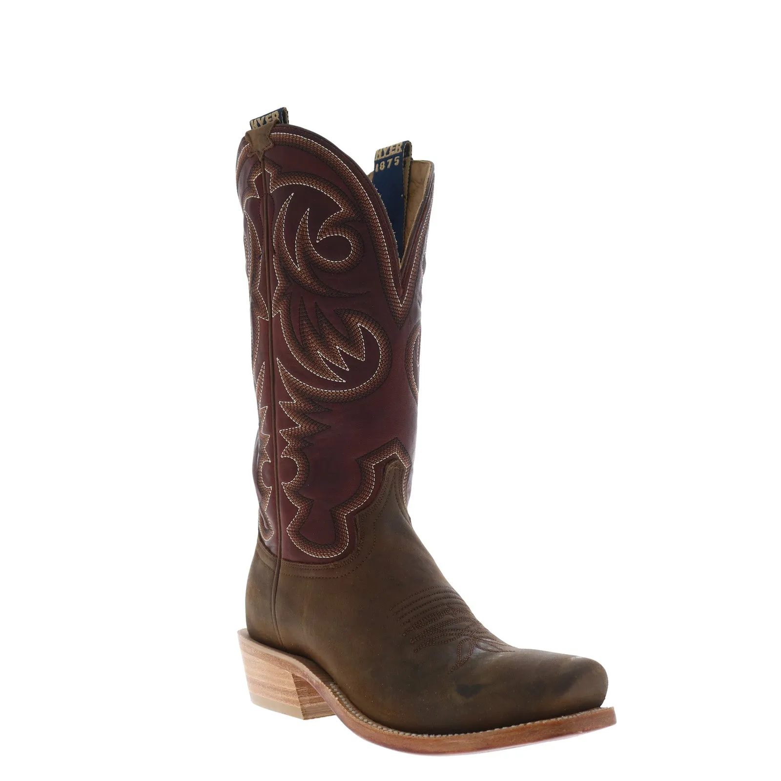 Hyer Hays 13" HM12007 Mens Brown Cowhide Leather Western Cowboy Boots Neutral Pair