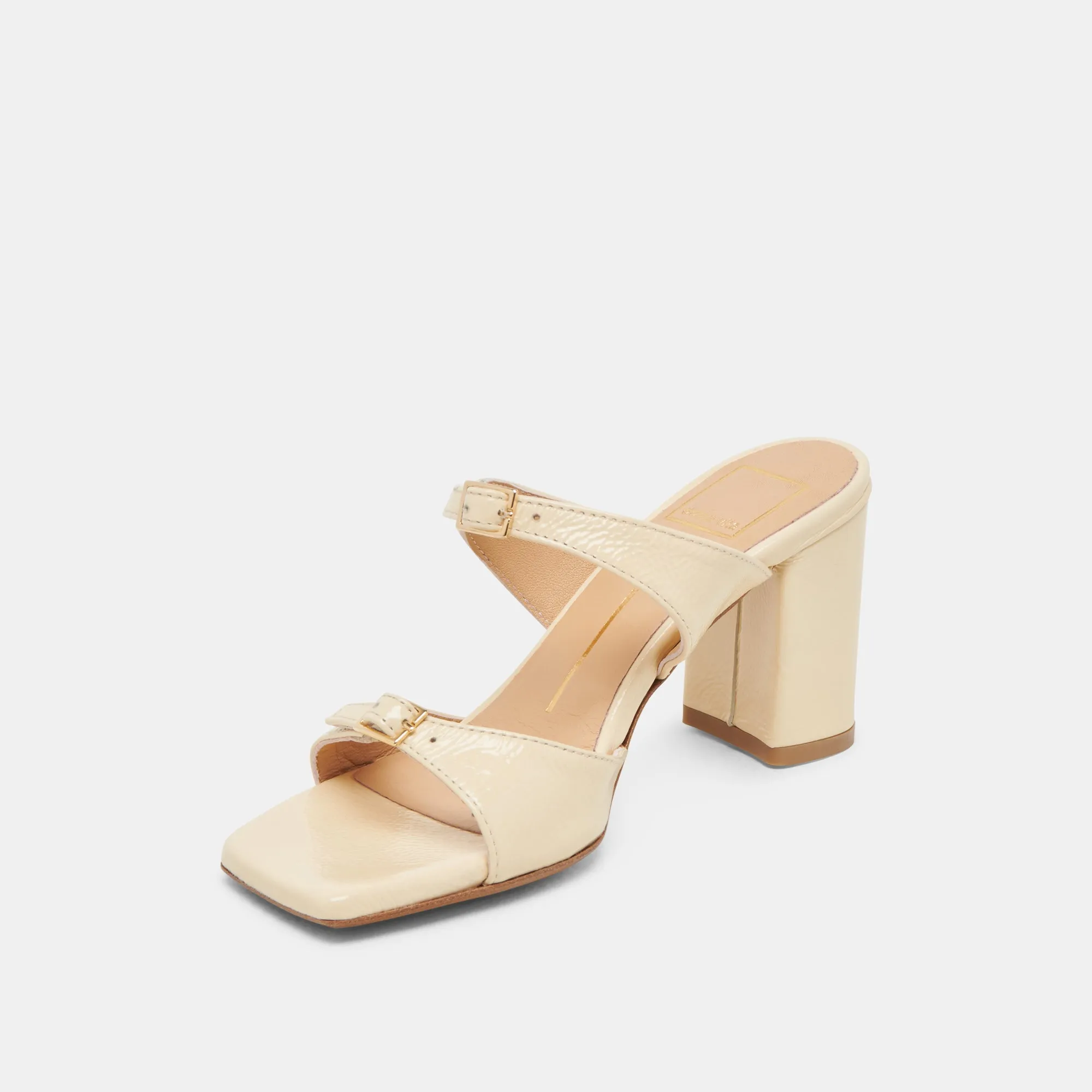 SHANE HEELS LIGHT YELLOW CRINKLE PATENT Bridal Stiletto Shoes Luxe Heeled Sandals