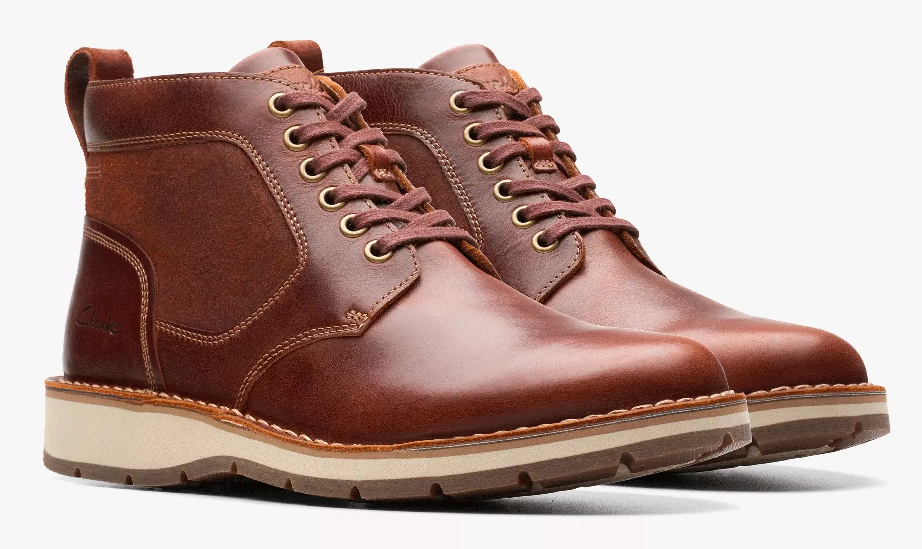 Clarks Gravelle Top Lace Boot Men Easy Slip-On
