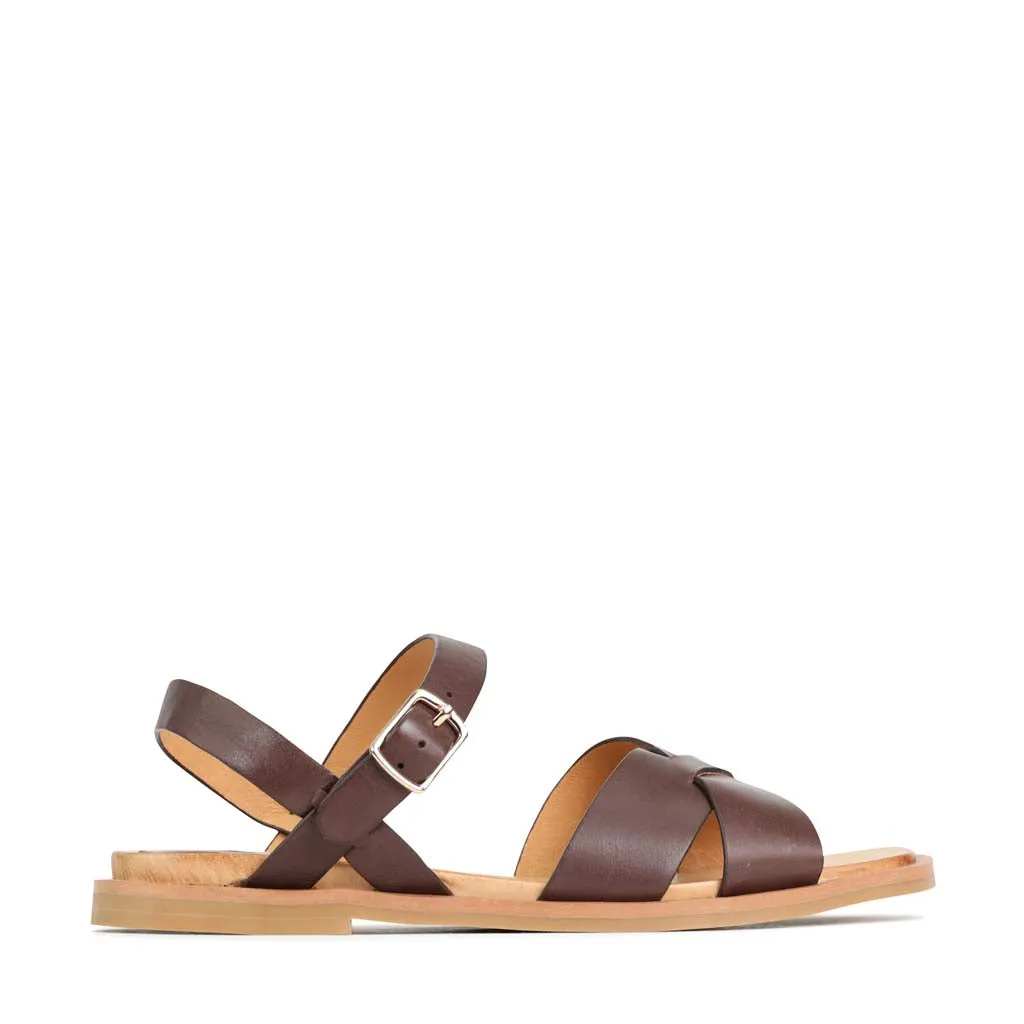 JEL LEATHER ANKLE STRAP SANDALS winter necessities Durable flexibility