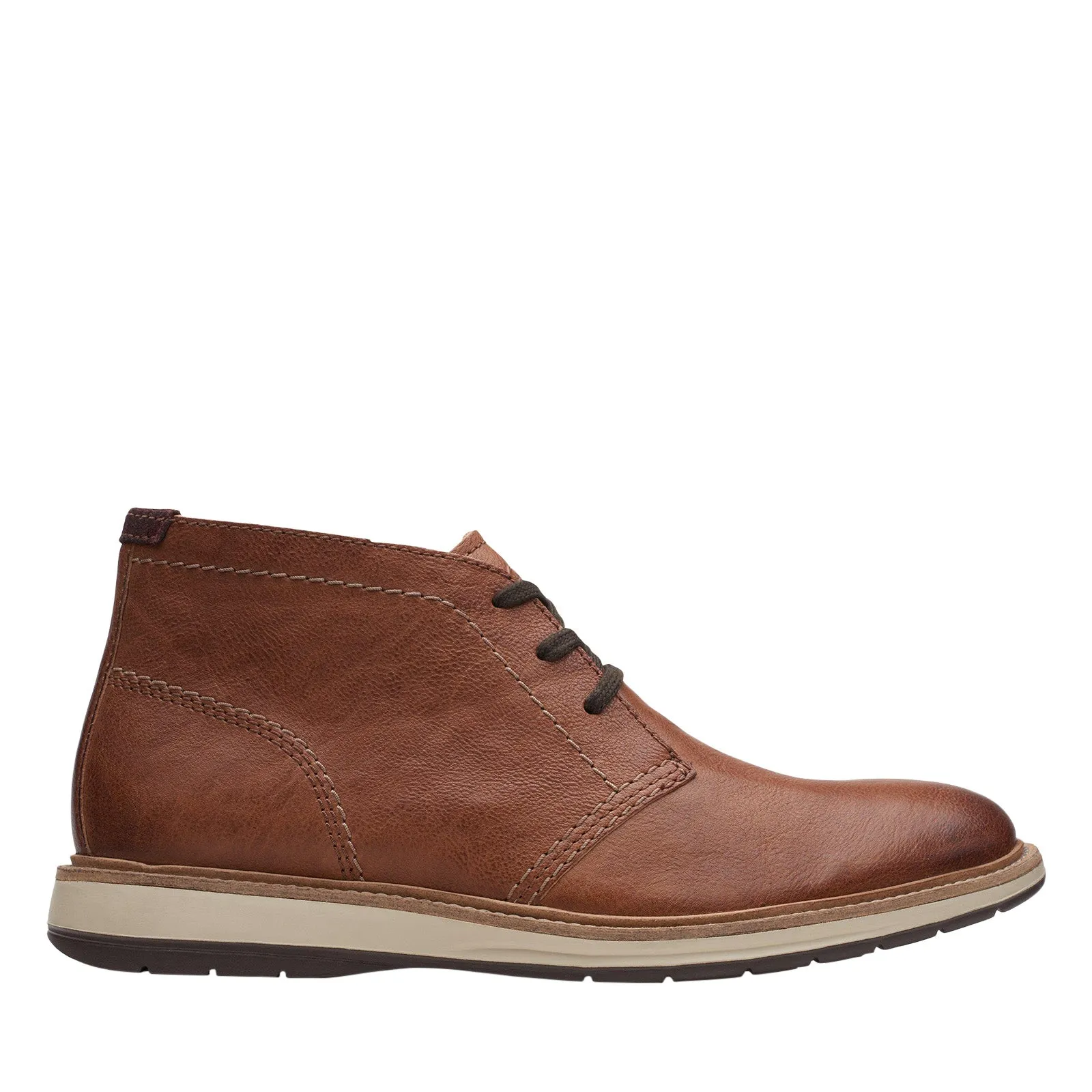 Comfortable toe box Clarks Chantry Mid 26167708 Mens Brown Leather Lace Up Chukkas Boots