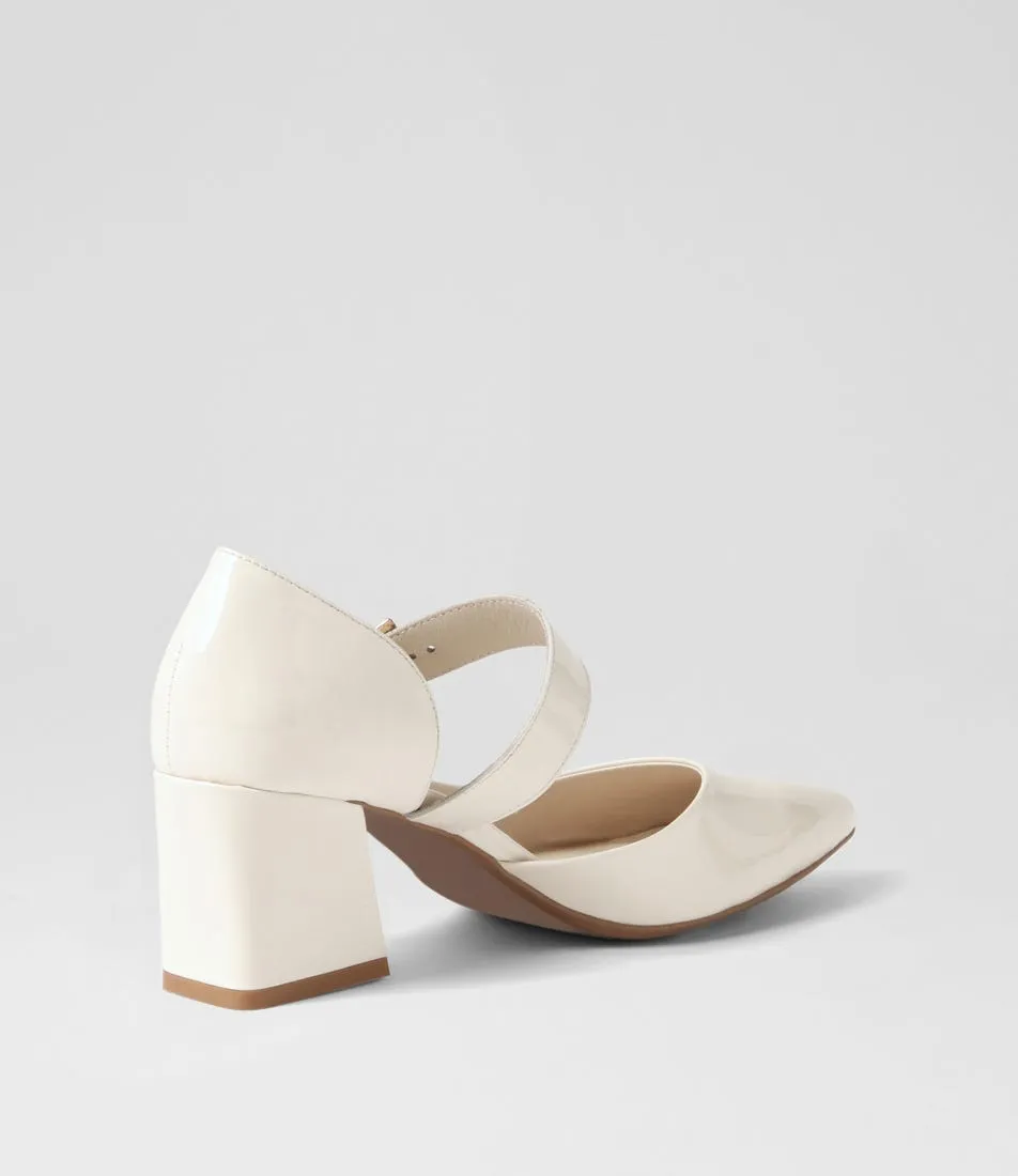 DJANGO & JULIETTE MILLING IVORY PATENT Leather Upper