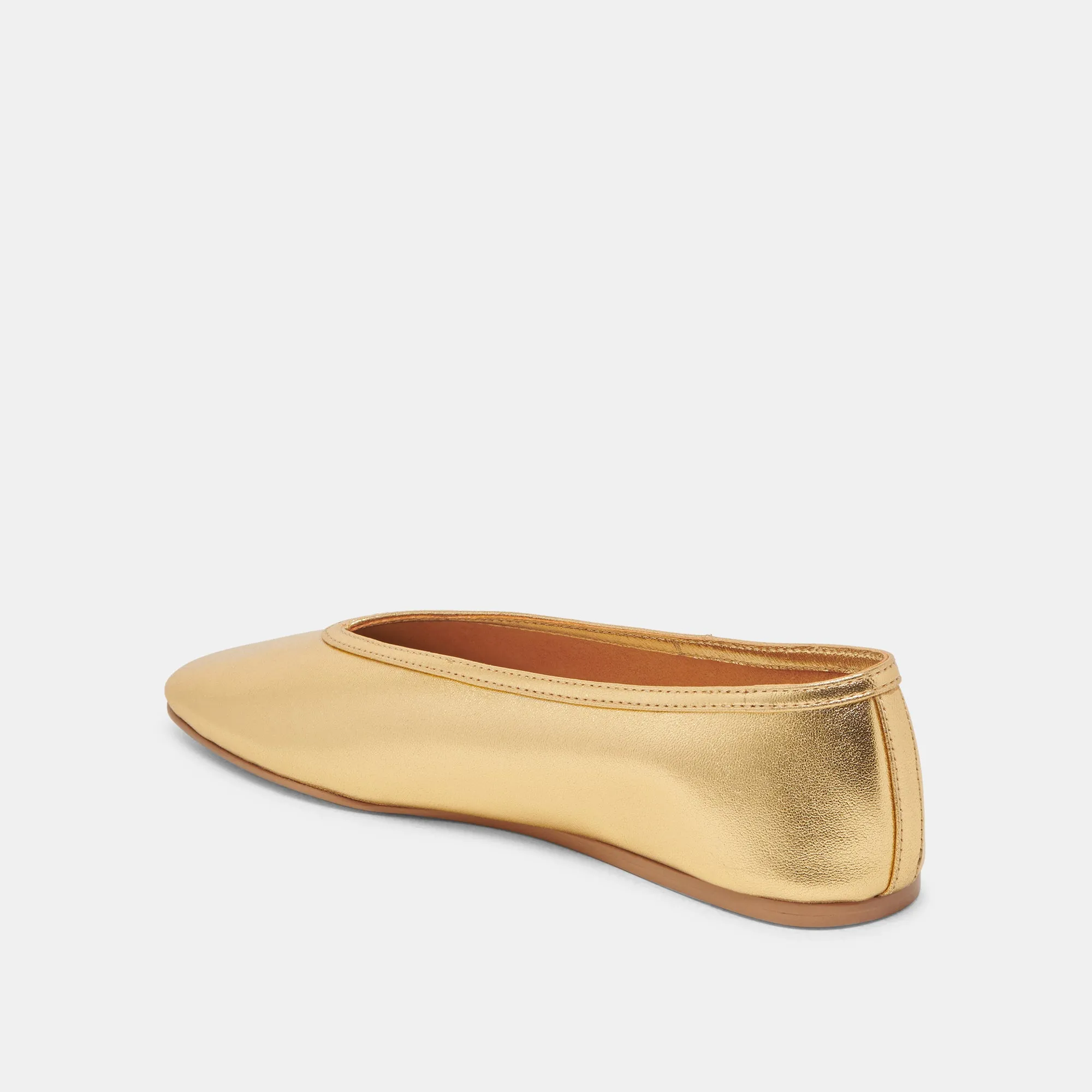 Happy Feet Design BRAIDY BALLET FLATS GOLD METALLIC LEATHER