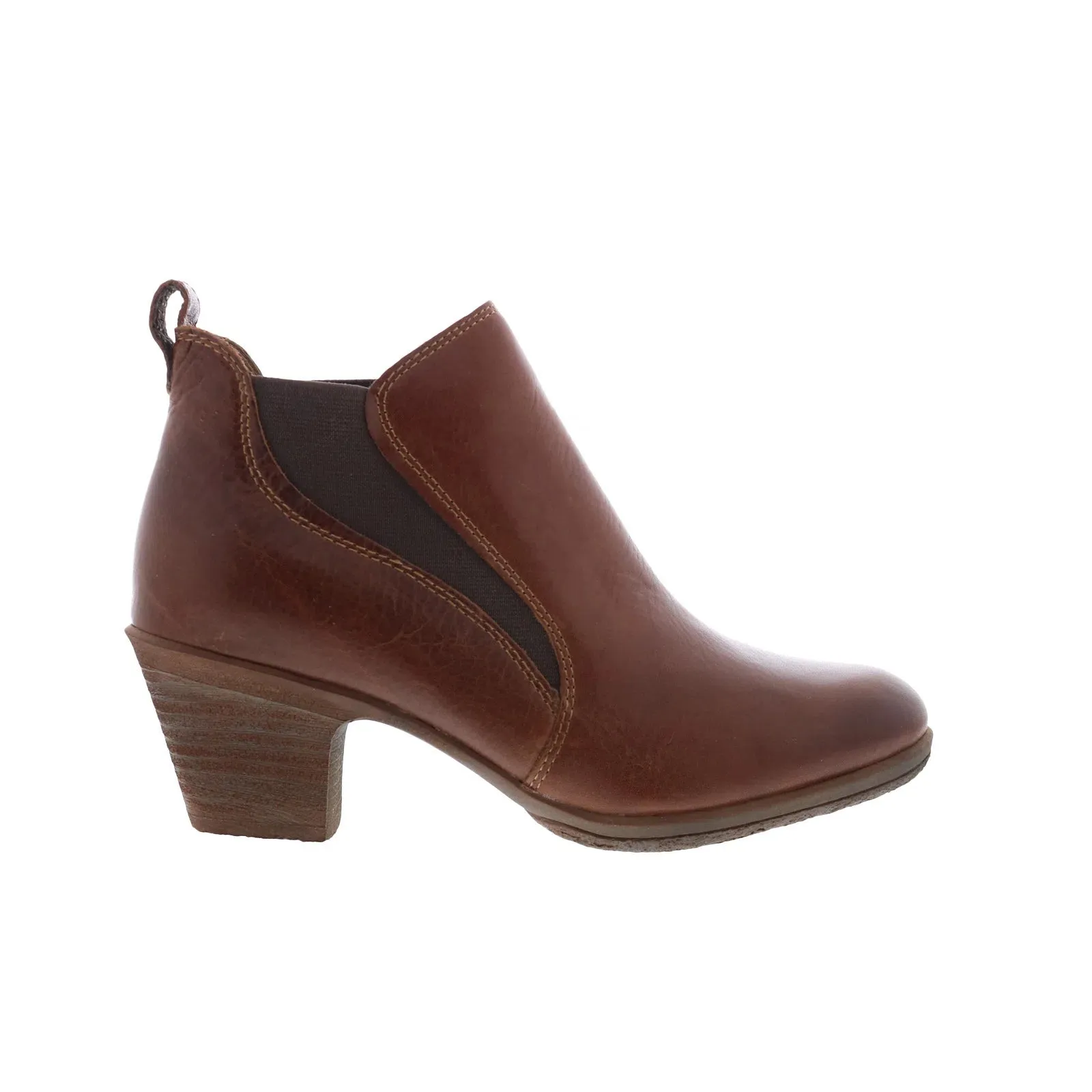 Clean Finish Comfortiva Bailey CT0040305 Womens Brown Wide Leather Ankle & Booties Boots