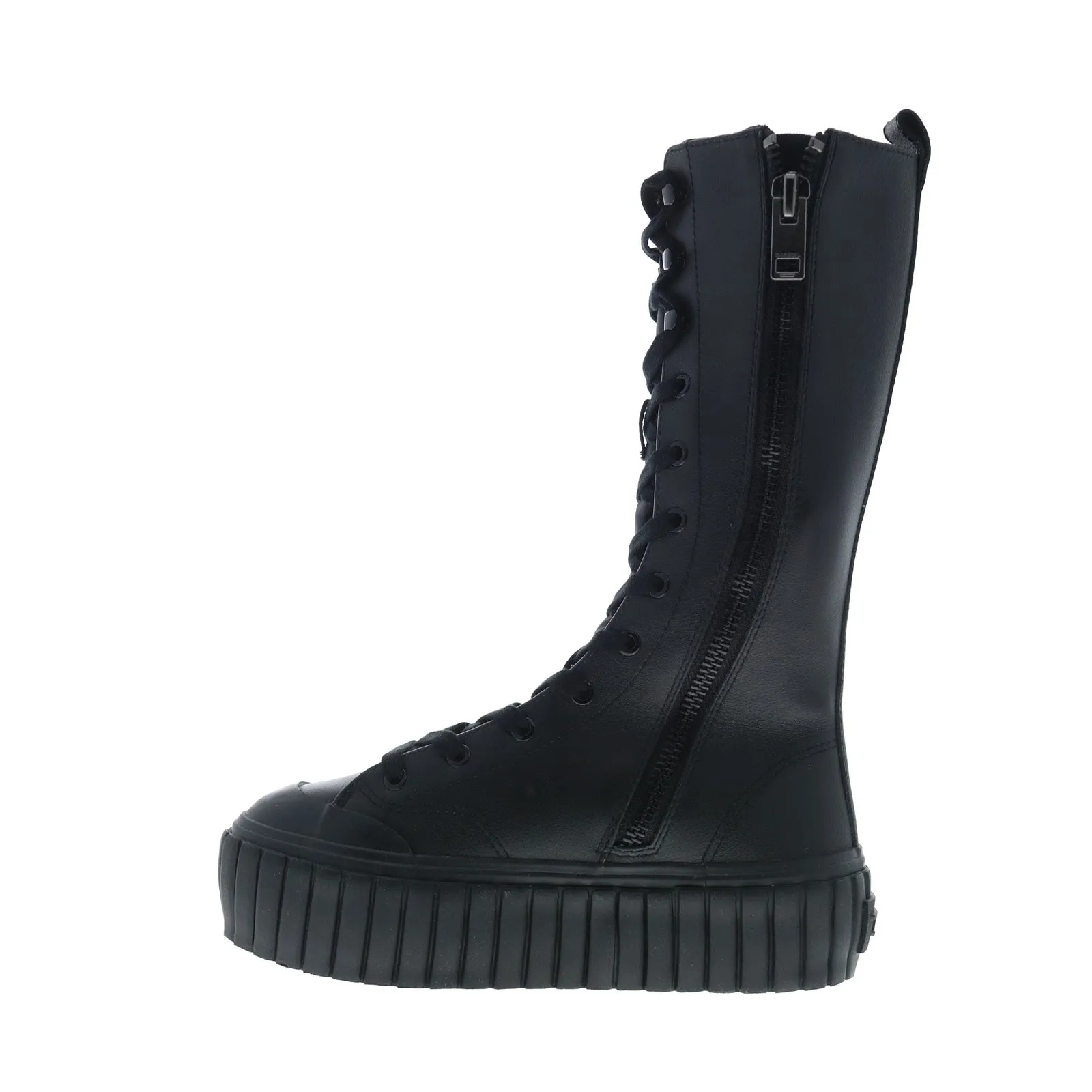 Diesel S-Hanami BT W Y03133-PR013-T8013 Womens Black Leather Mid Calf Boots Anti-Friction Multi-Purpose