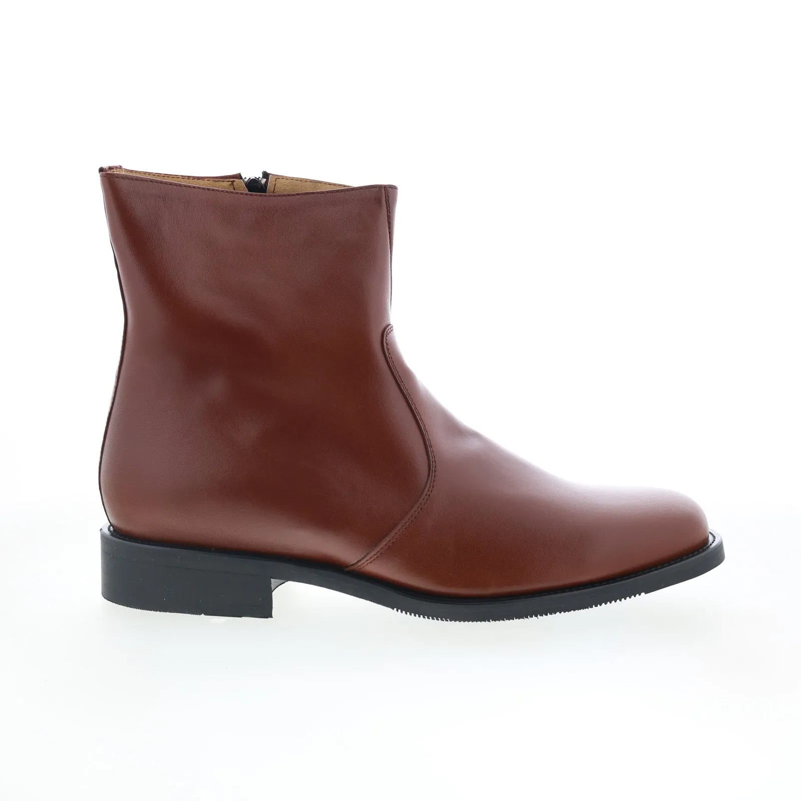 Slip-On Style Protective Wear Hitchcock 3372 Mens Brown Extra Wide 3E Leather Zipper Casual Dress Boots