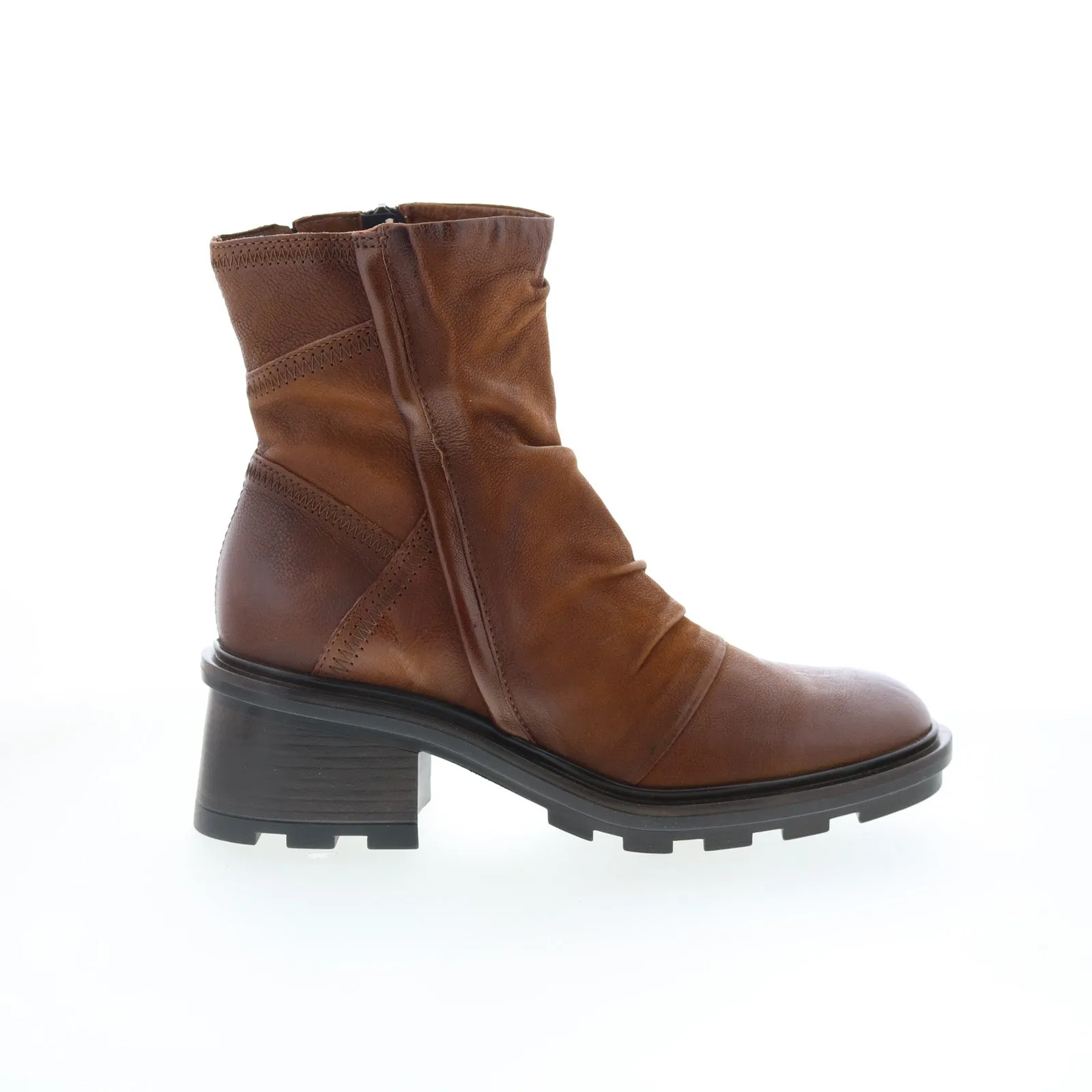 Social Butterfly Miz Mooz Rosmary P93204-101-6944 Womens Brown Leather Ankle & Booties Boots