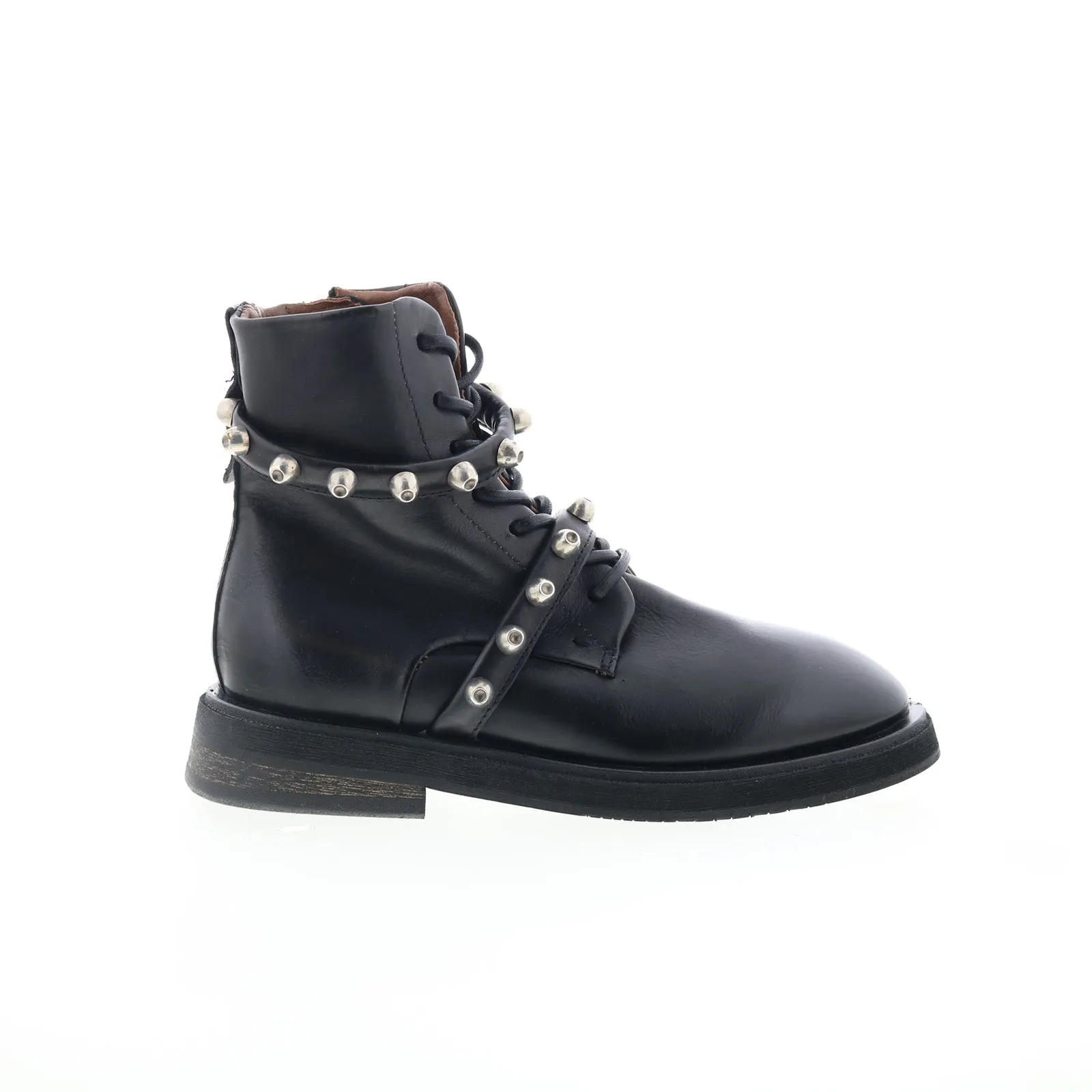 A.S. 98 Carl Womens Black Leather Zipper Casual Dress Boots Minimal Design