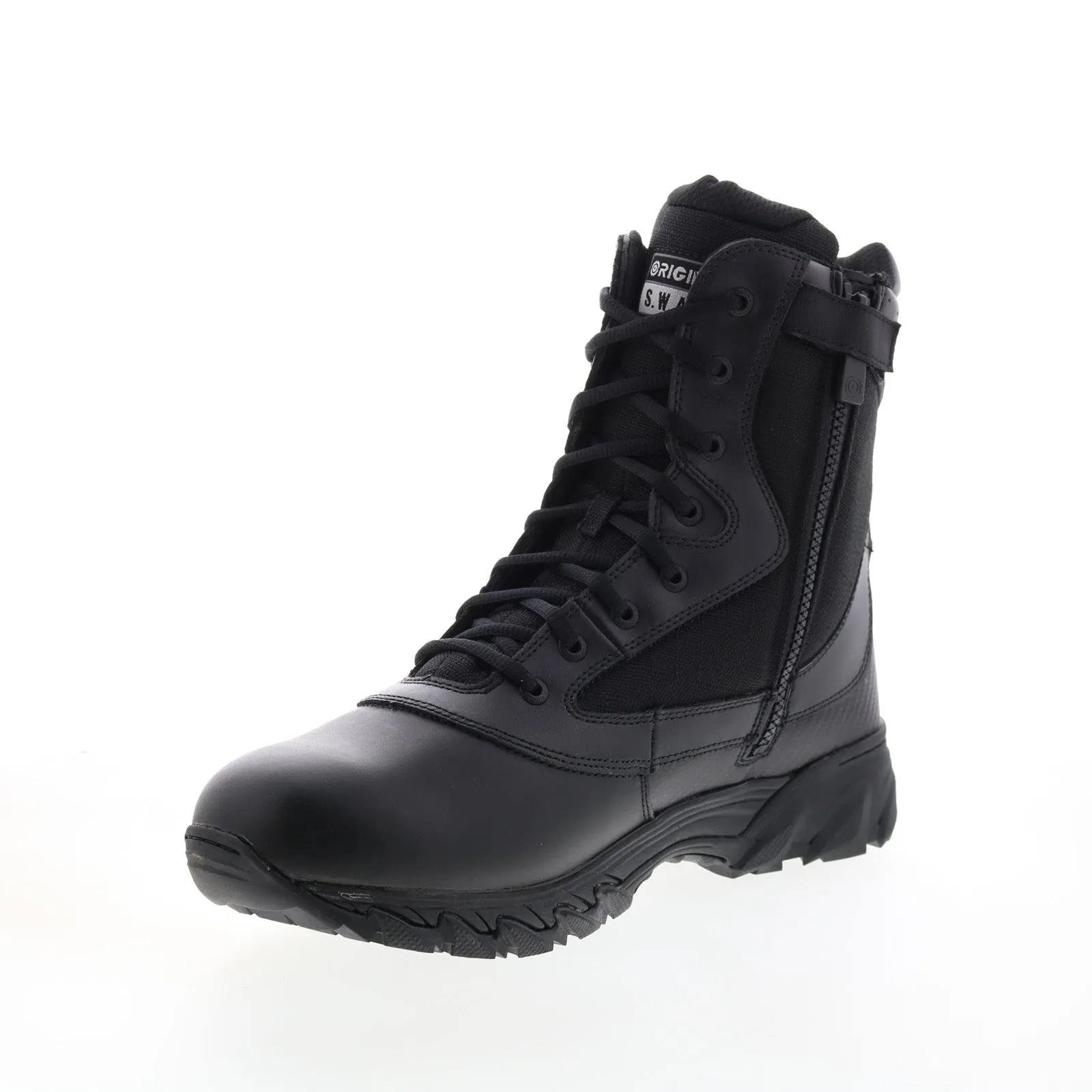 Original Swat Chase 9?? Side-Zip 131201 Mens Black Leather Tactical Boots Steel Guard