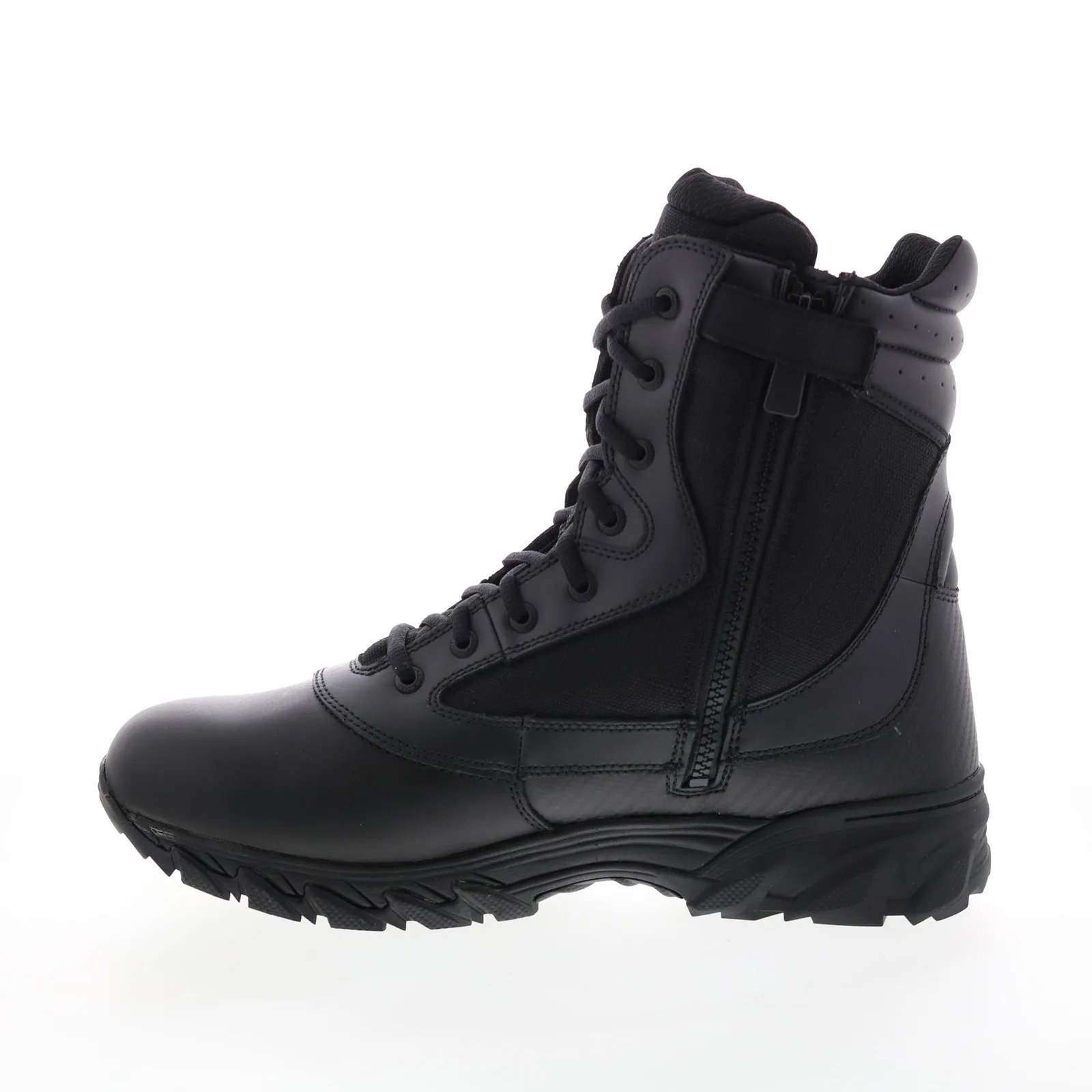 Construction Ready Original Swat Chase 9?? Side-Zip 131201 Mens Black Leather Tactical Boots