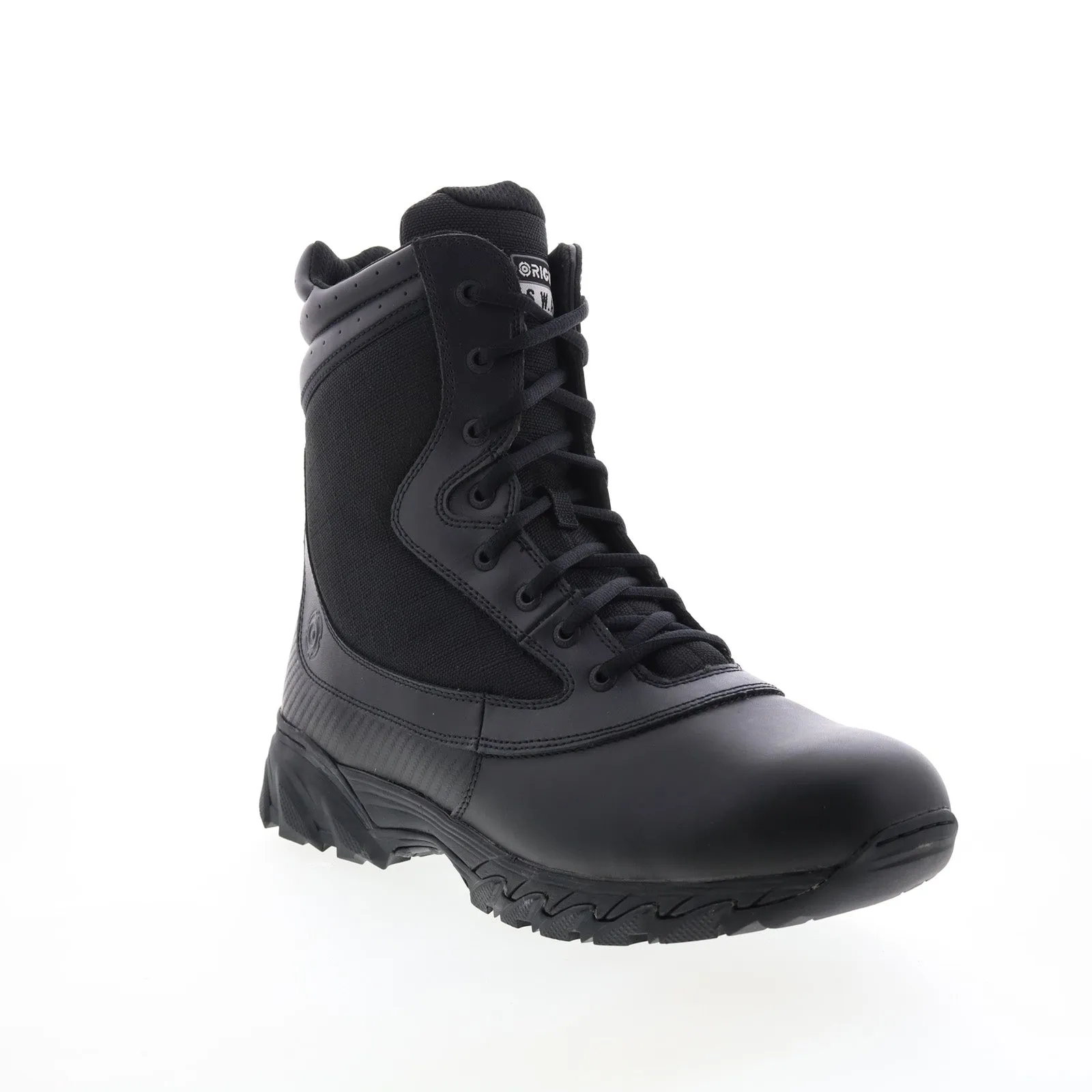 Seamless Feel Classic Design Original Swat Chase 9?? Side-Zip 131201 Mens Black Leather Tactical Boots