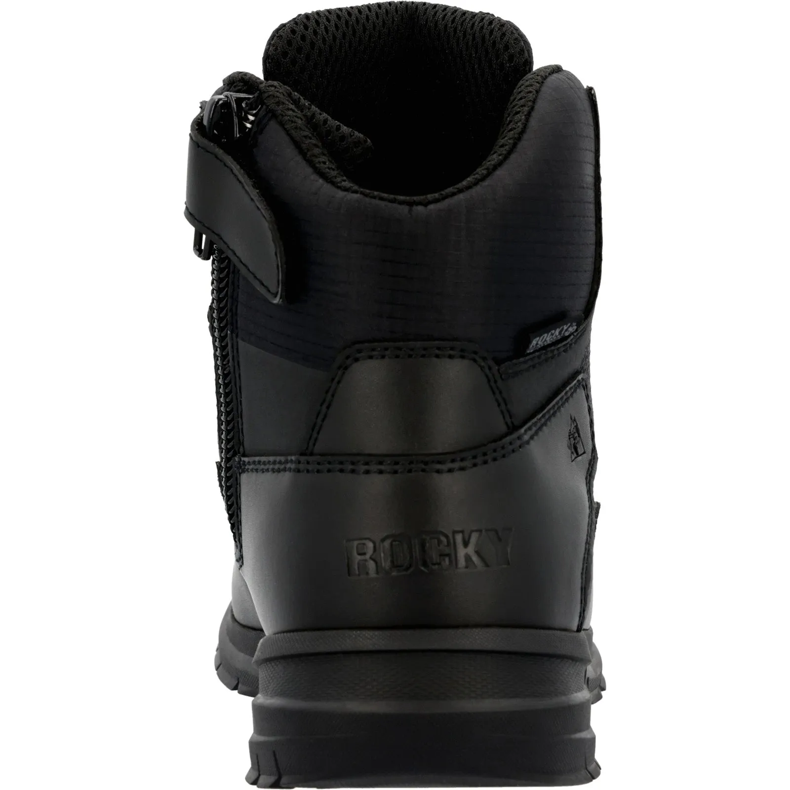 Rocky Cadet Side Zip 6" RKD0104 Mens Black Leather Lace Up Tactical Boots Step Control Anti-slip