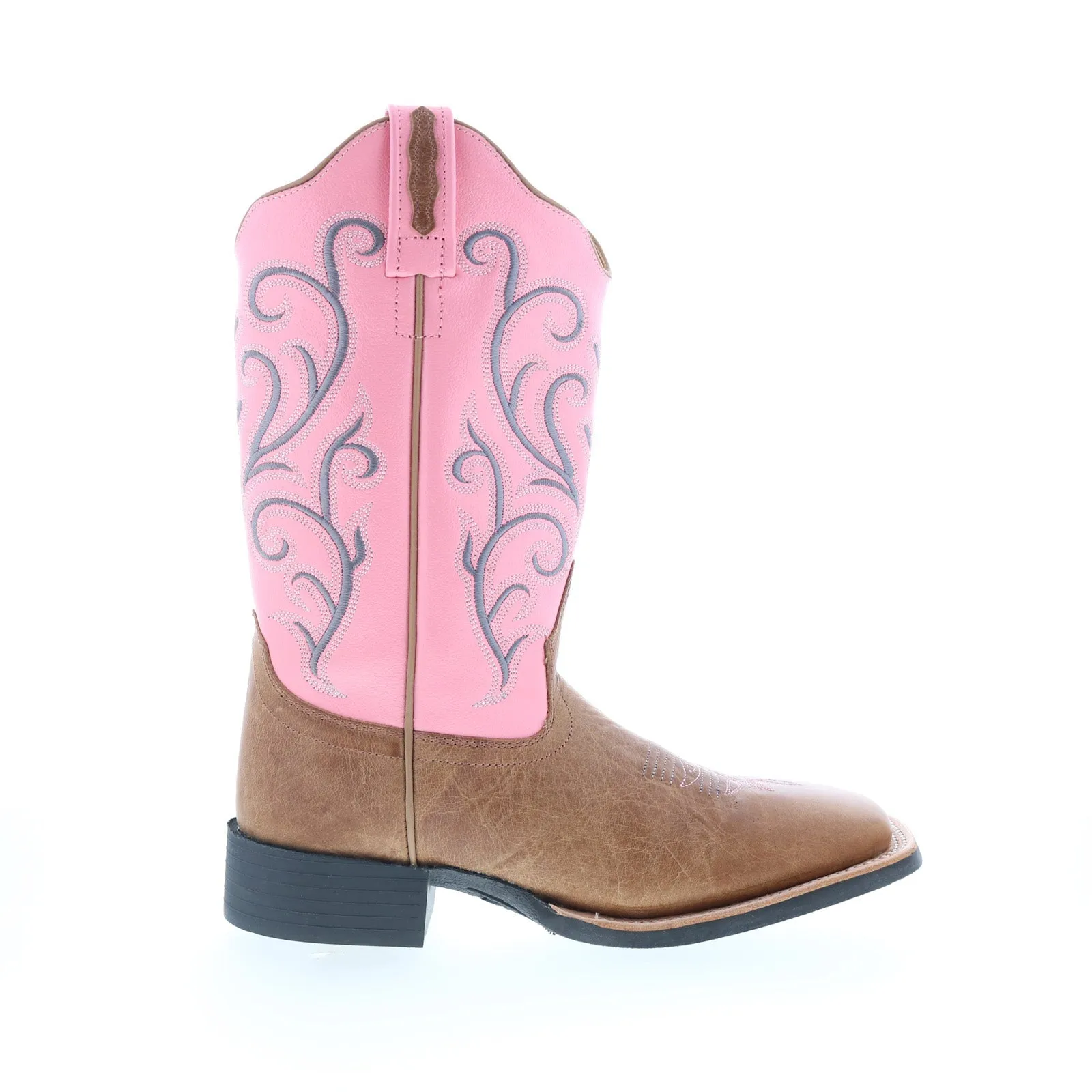 Jama Old West 18119 Womens Brown Leather Slip On Cowboy Western Boots Quick-Dry Subtle design