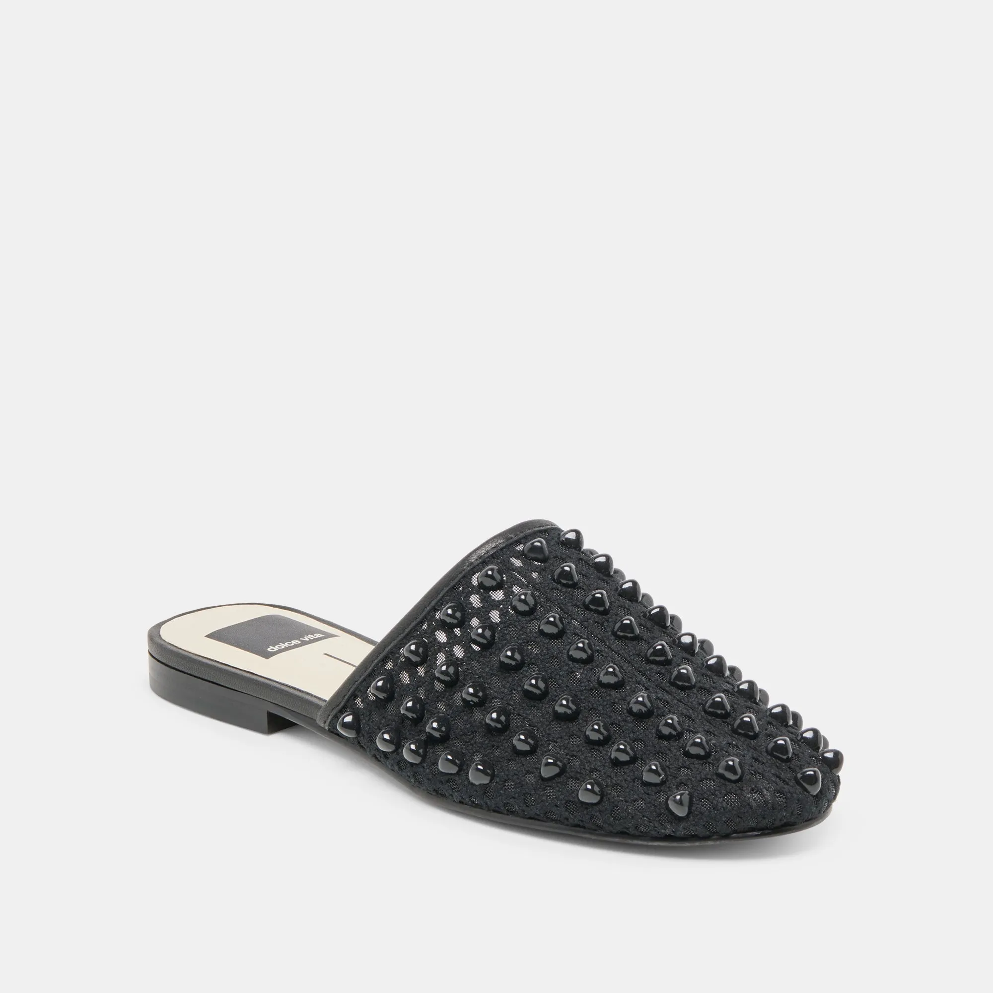 ROVA BEAD FLATS ONYX BEADED MESH Comfort Fit material