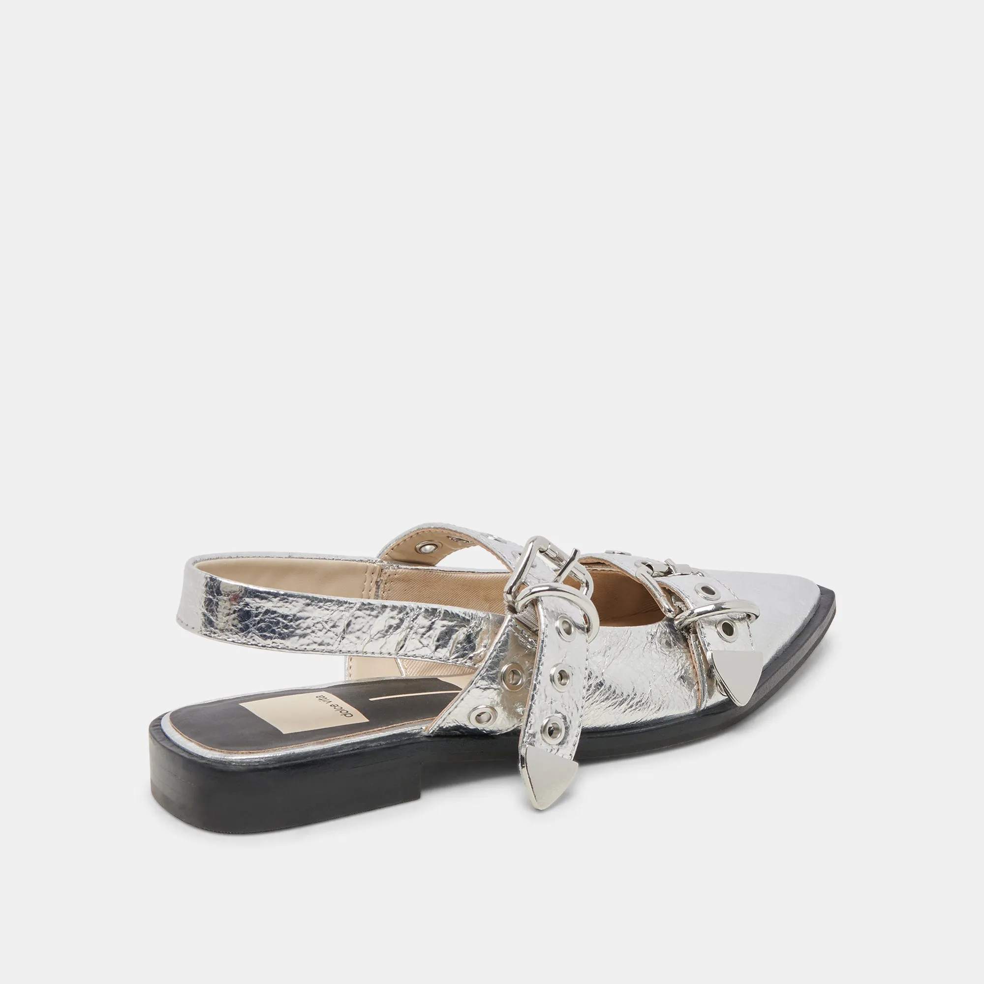 LABELL FLATS SILVER DISTRESSED LEATHER Team Meet