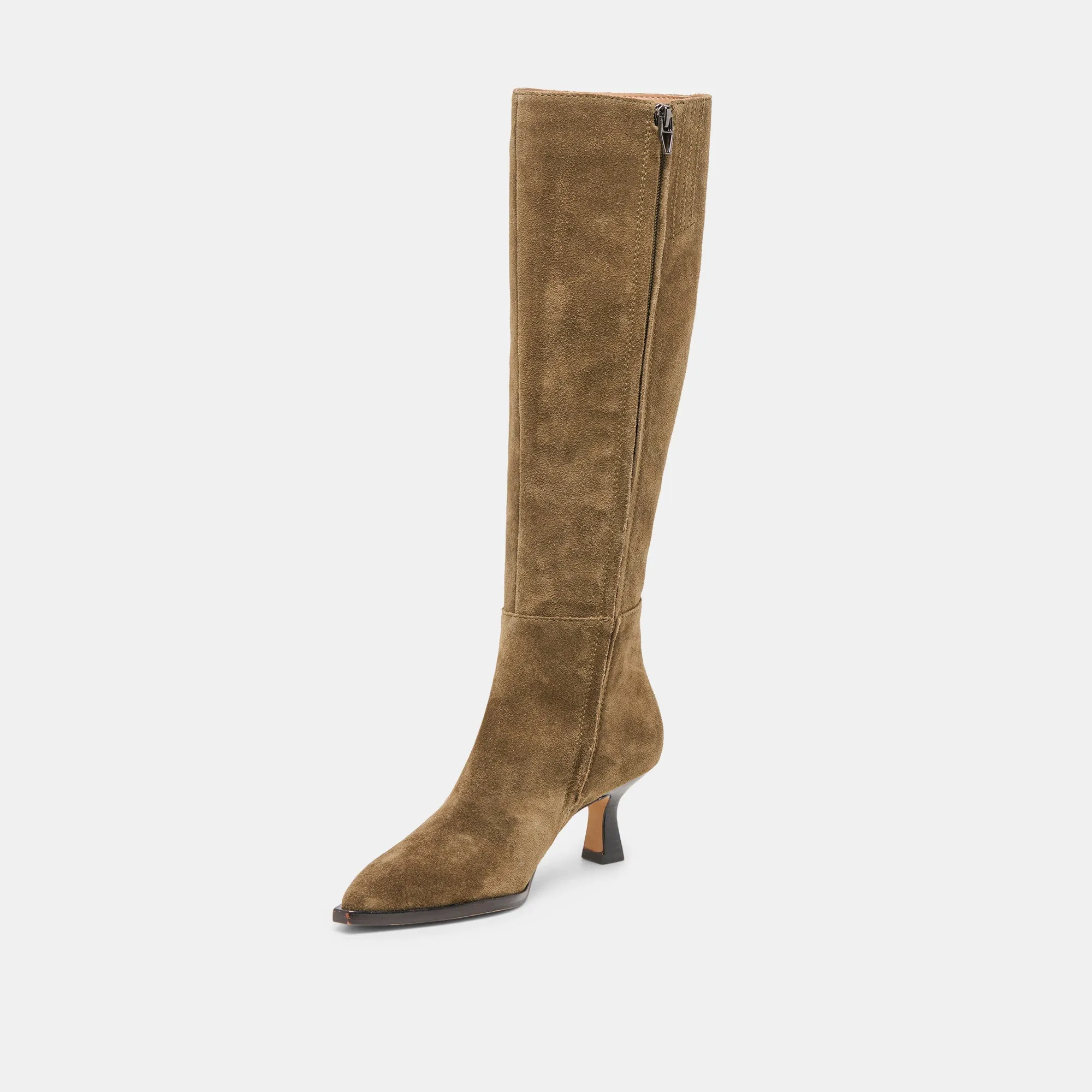 AUGGIE WIDE CALF BOOTS OLIVE SUEDE Neutral Build ground grip