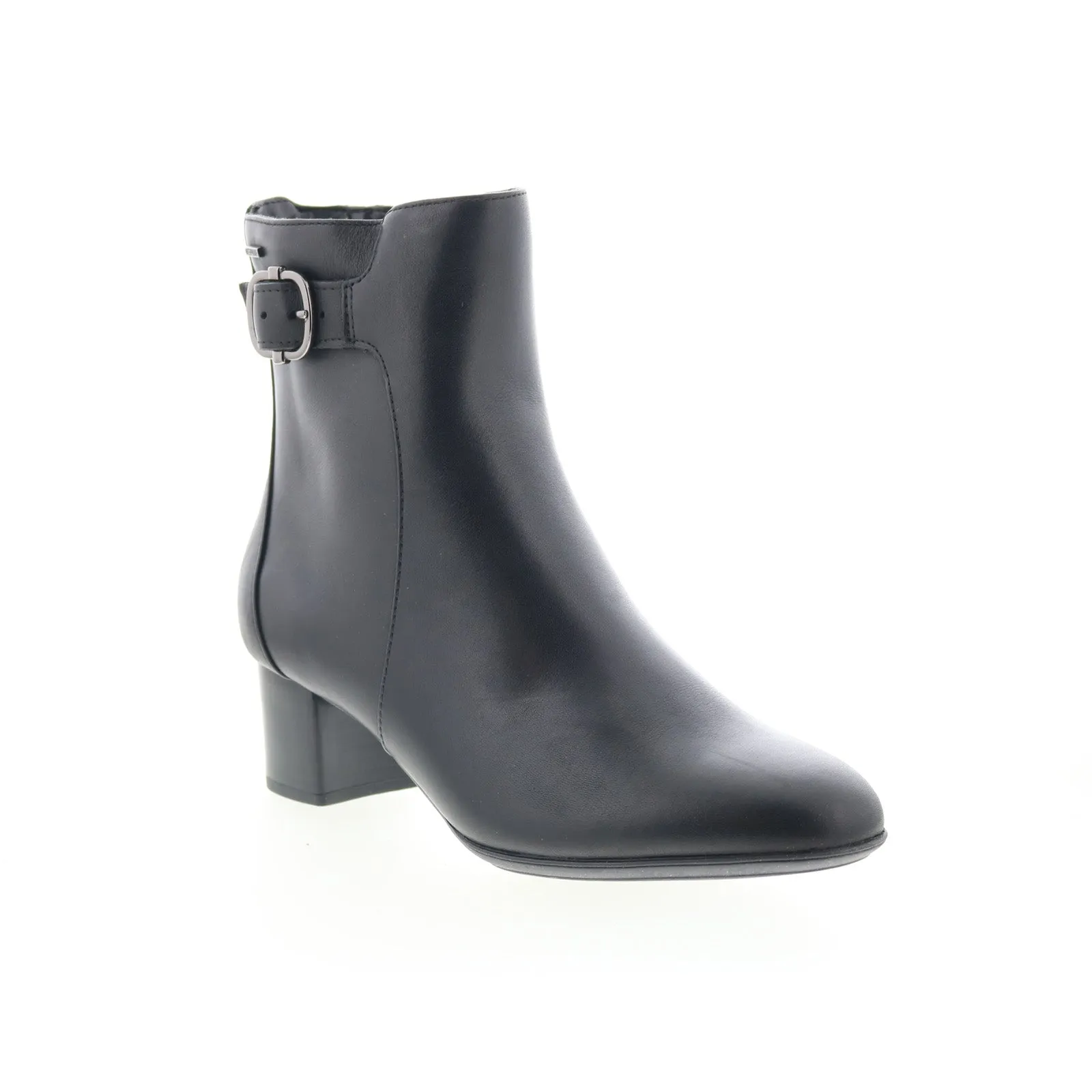 Clarks Linnae Up 26163767 Womens Black Leather Zipper Ankle & Booties Boots dry surface Urban Exploration
