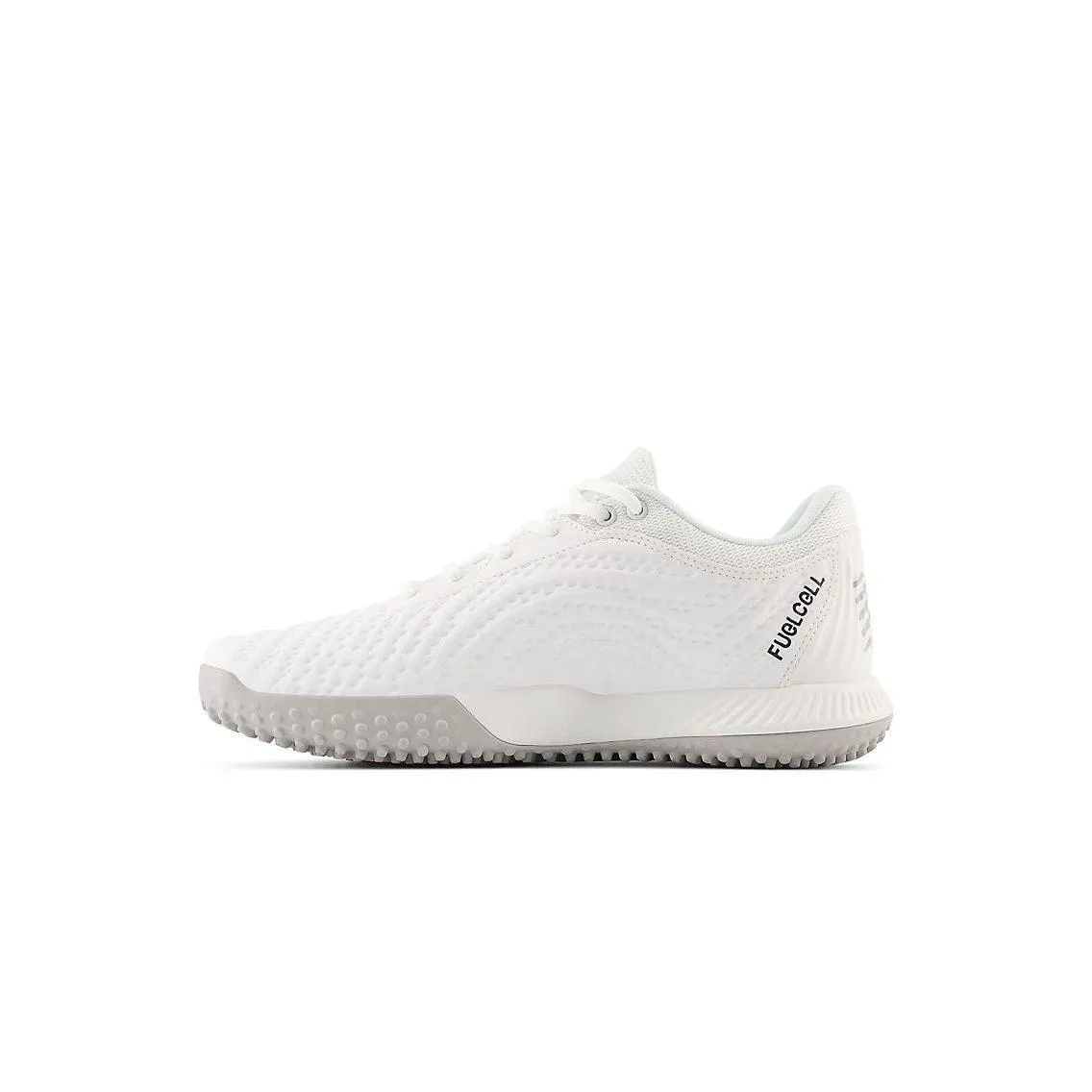 Slip-resistant durability Core Flex New Balance Men's FuelCell 4040 V7 Turf Baseball Shoes - Optic White / Raincloud - T4040SW7