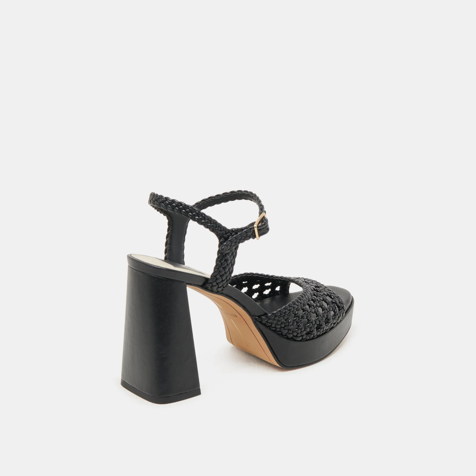 PEYTEN HEELS BLACK WOVEN STELLA Winter High Heels