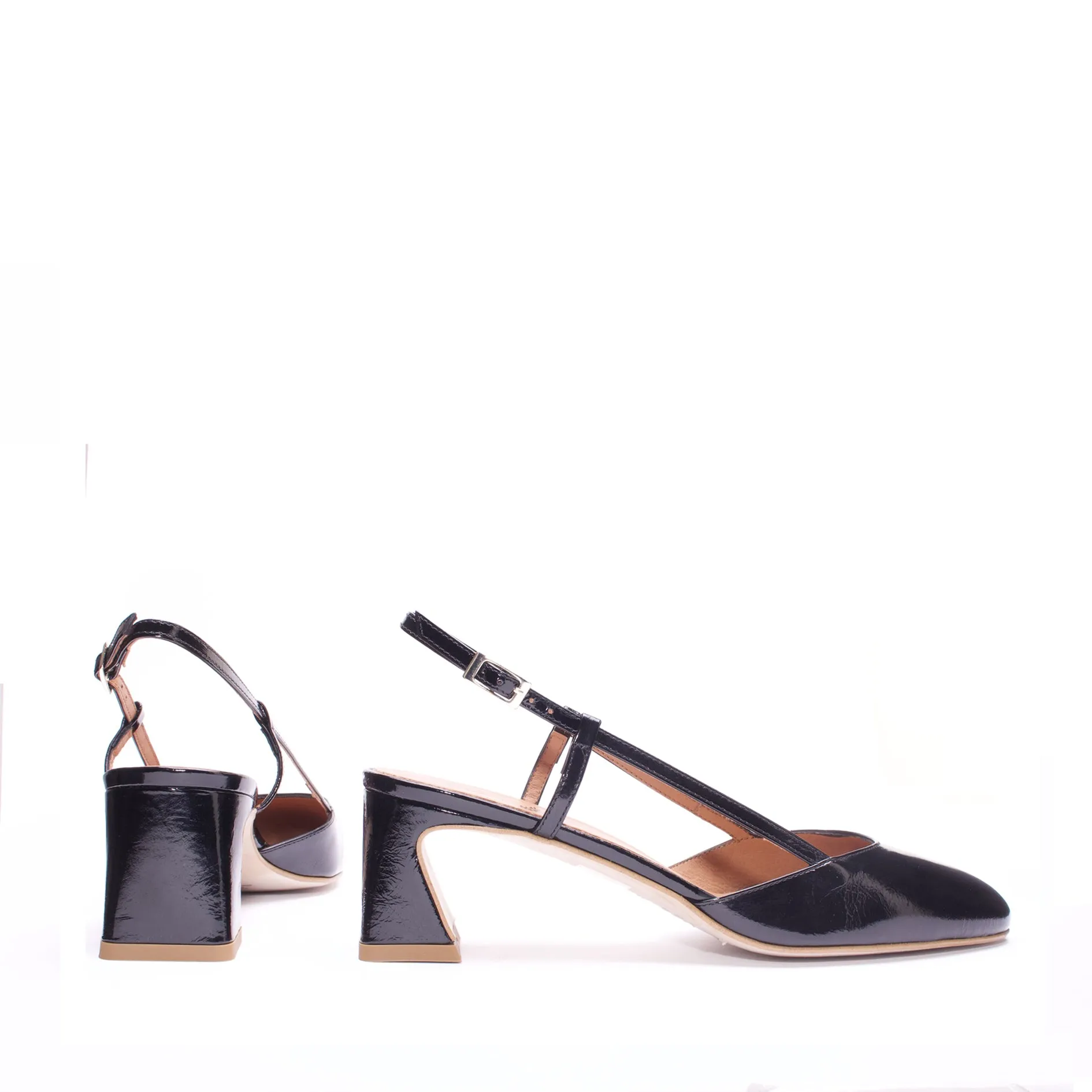 Soft Cushion Heels Bold Open Toe Heels RITA SLING BACK
