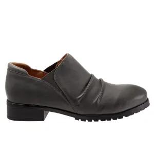Softwalk Mara S1956-075 Womens Gray Wide Leather Ankle & Booties Boots Sleek Finish