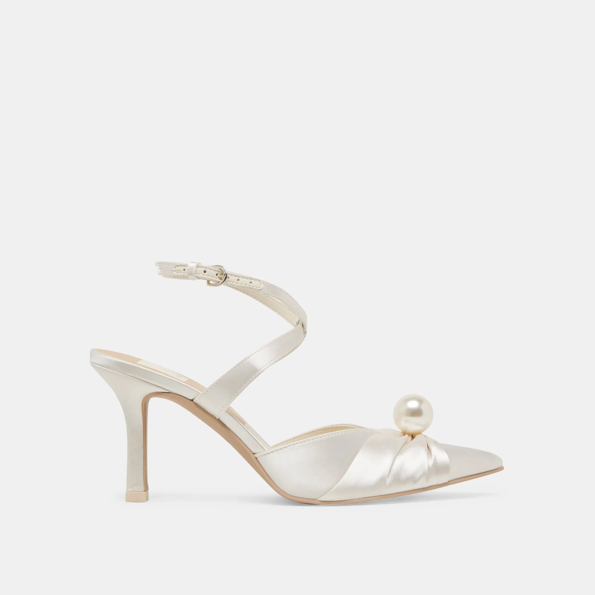 KAYSEY HEELS VANILLA SATIN Bridal Stiletto Shoes