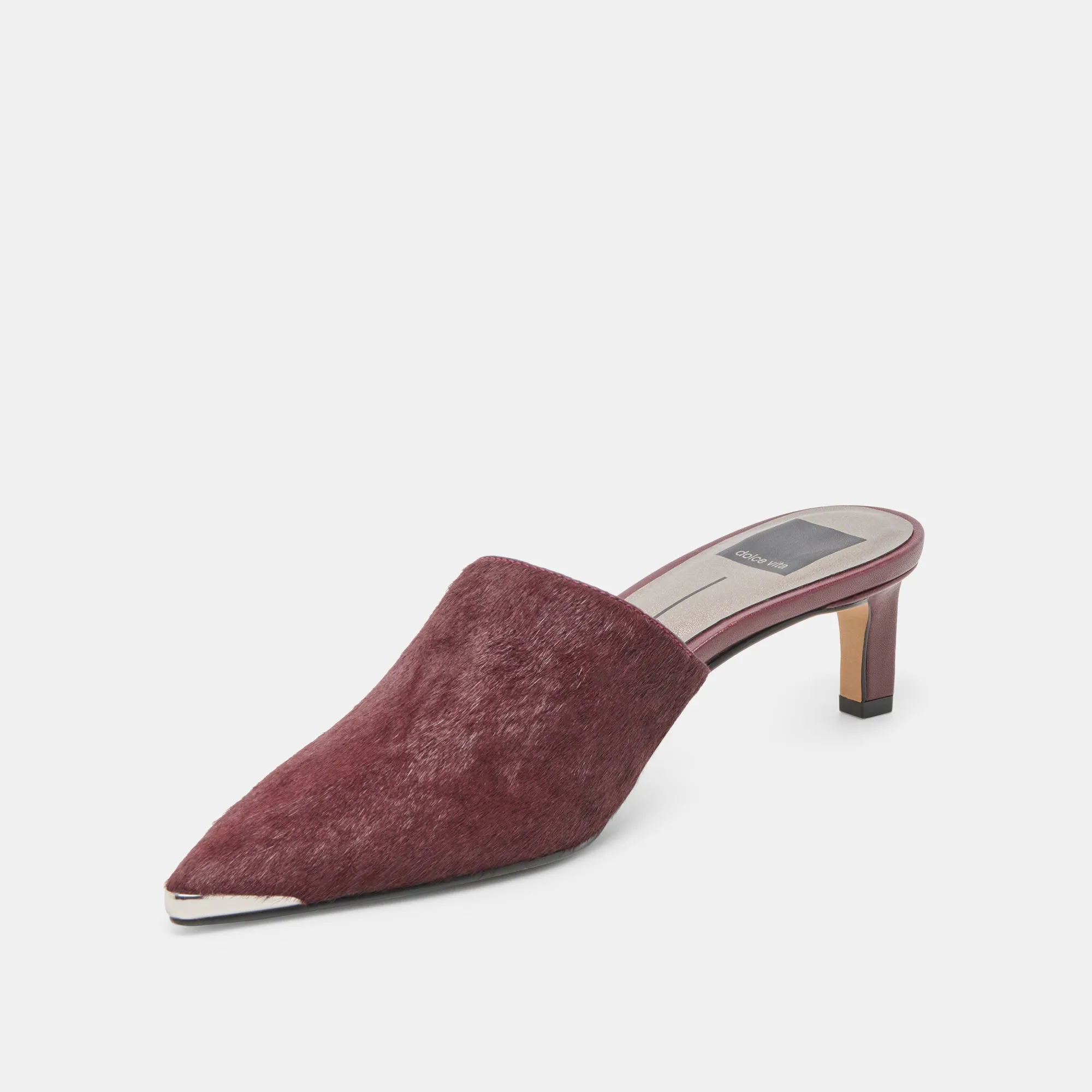 LEXY HEELS BERRY CALF HAIR Holiday Heels Flexible Soles
