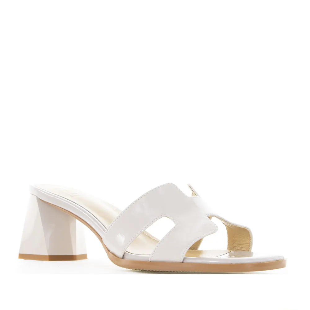 Luxe Heeled Sandals MILA RAINE MINKY MUSHROOM
