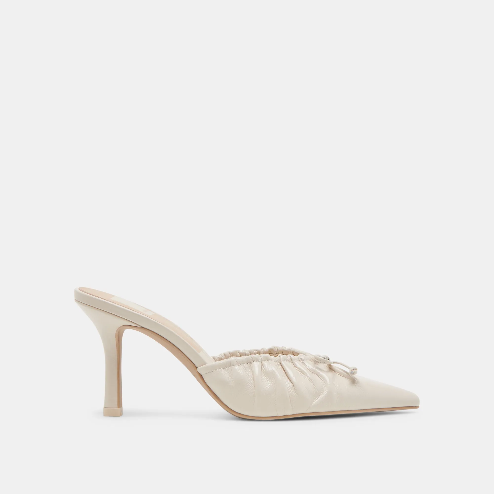 Gym Life Rubber Sole KAIRI HEELS IVORY CRINKLE PATENT