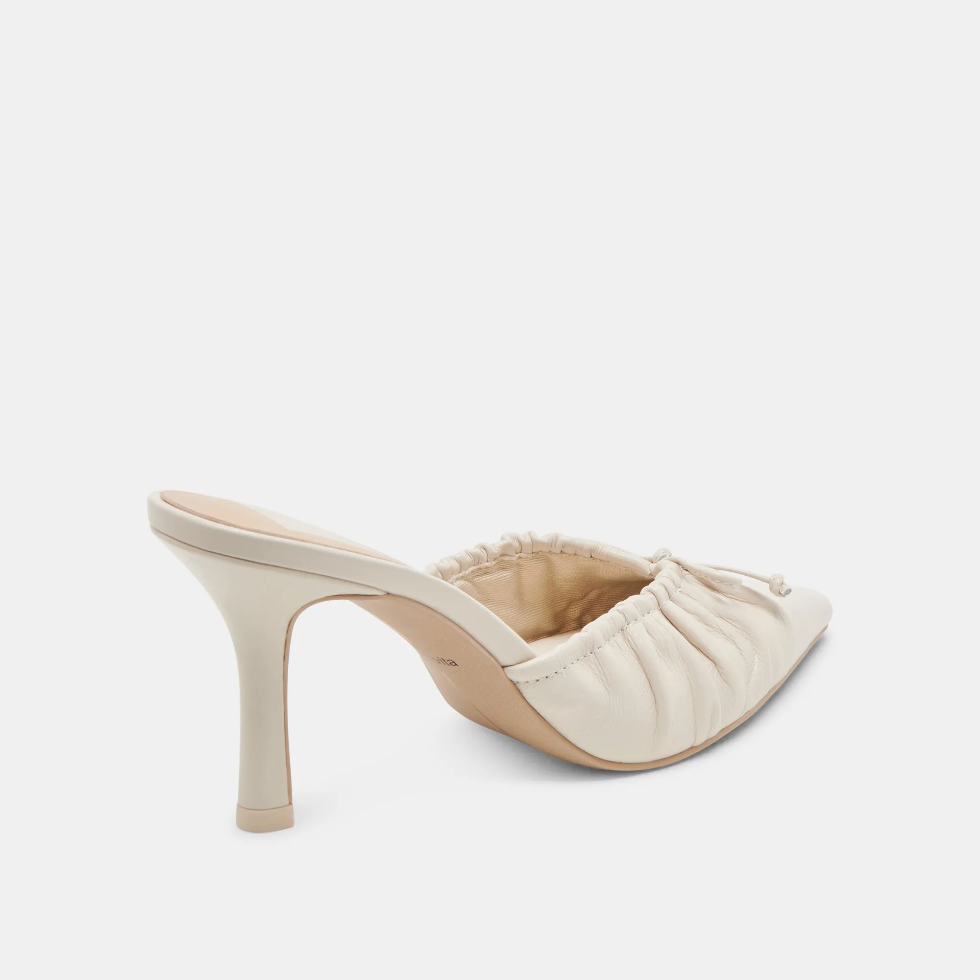 KAIRI HEELS IVORY CRINKLE PATENT Wedding Reception Shoes Padded Tongue