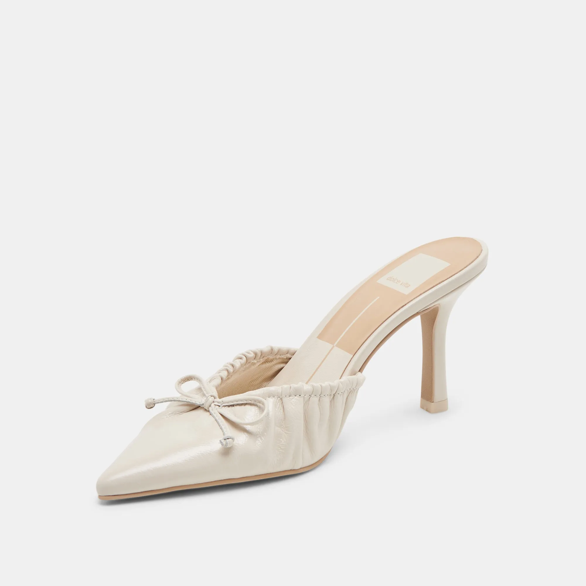KAIRI HEELS IVORY CRINKLE PATENT Casual Office Heels