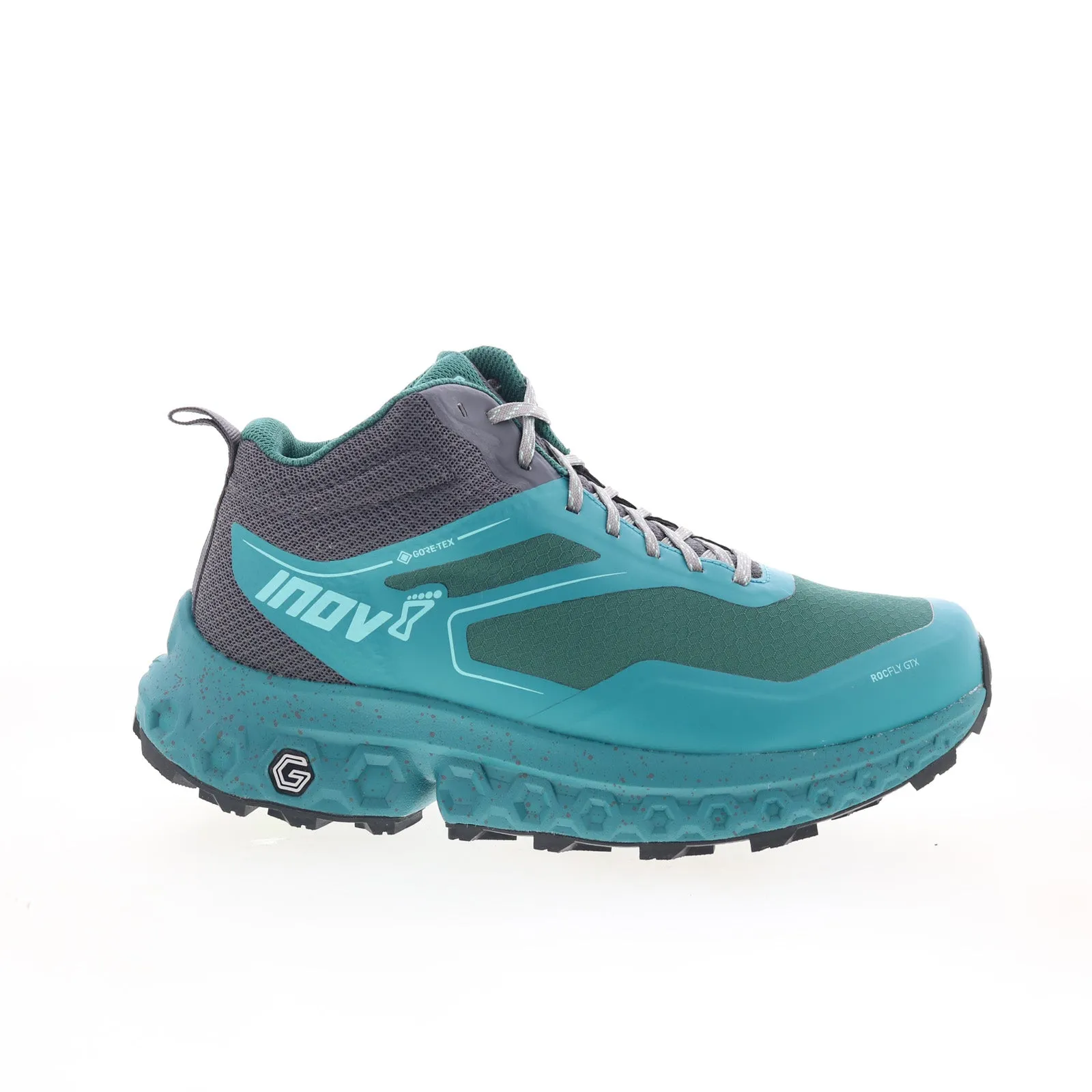 Inov-8 RocFly G 390 GTX 001102-PITLST Womens Blue Synthetic Hiking Boots Seamless Stitching