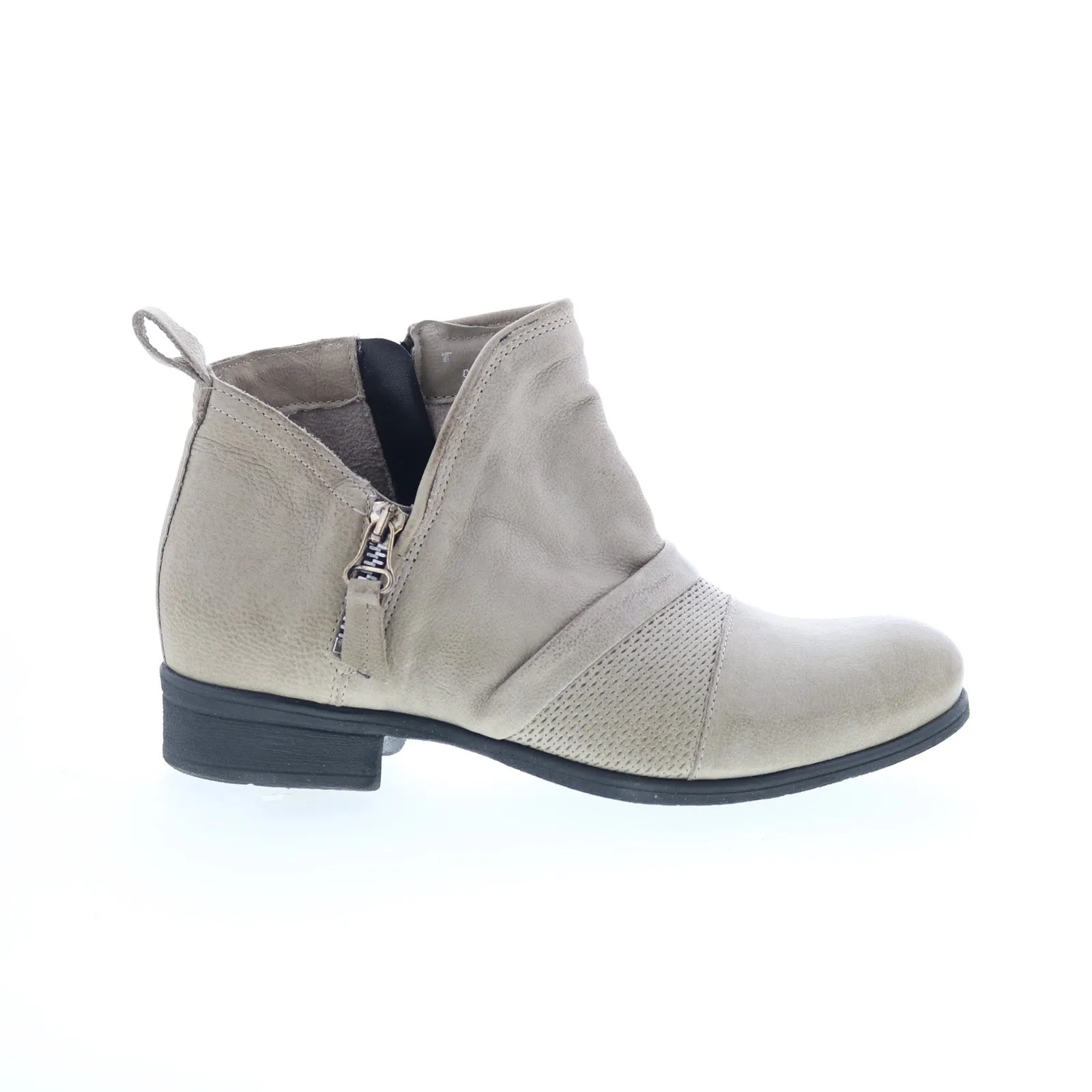 Versatile Design synthetic leather Miz Mooz Slinky Womens Gray Leather Zipper Ankle & Booties Boots