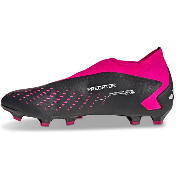 Foot Control adidas Predator Accuracy.3 Laceless Firm Ground Soccer Cleats GW4597 (Core Black/Team Shock Pink)