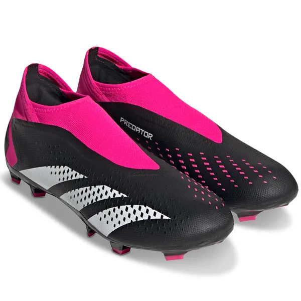 adidas Predator Accuracy.3 Laceless Firm Ground Soccer Cleats GW4597 (Core Black/Team Shock Pink) Endurance Level Pitch Ready