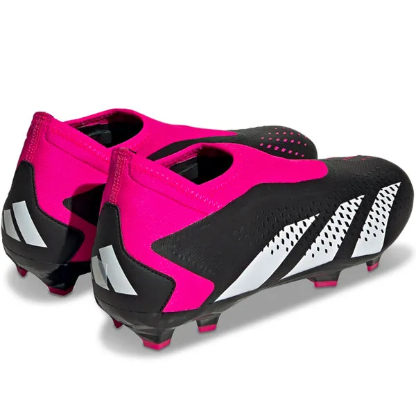 adidas Predator Accuracy.3 Laceless Firm Ground Soccer Cleats GW4597 (Core Black/Team Shock Pink) Game Speed Pivot Zone