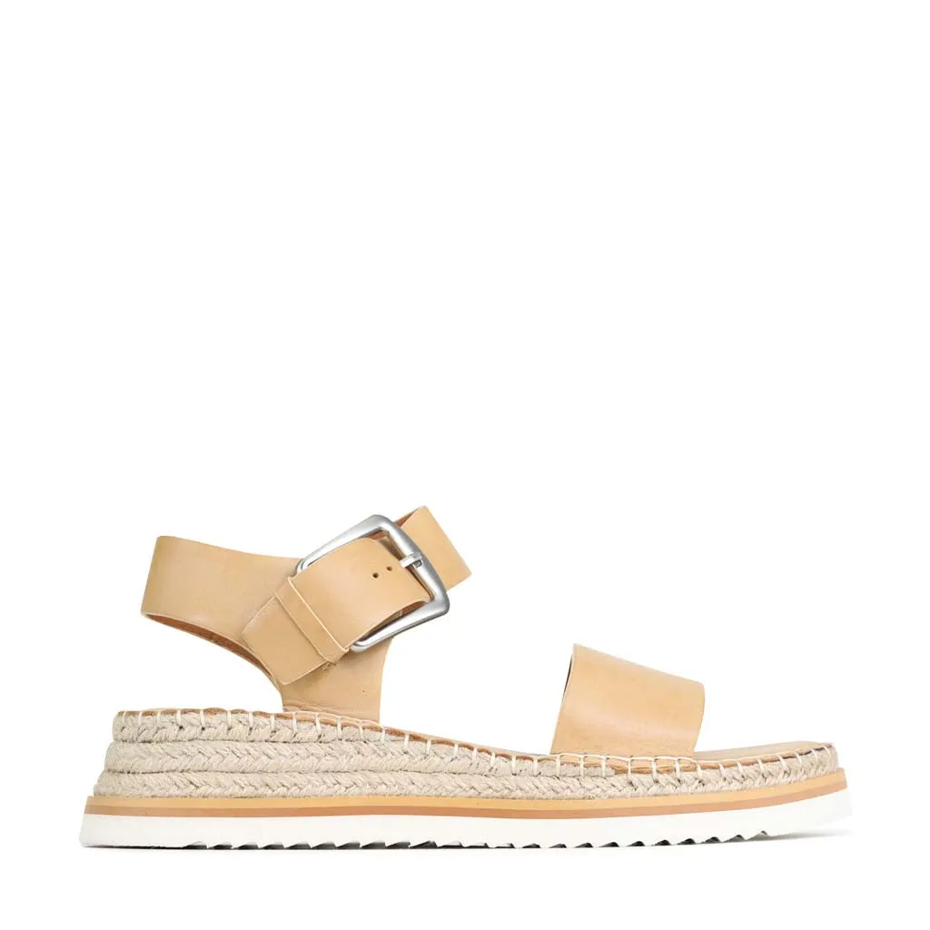 MARLI LEATHER ESPADRILLES SANDALS zip zipper