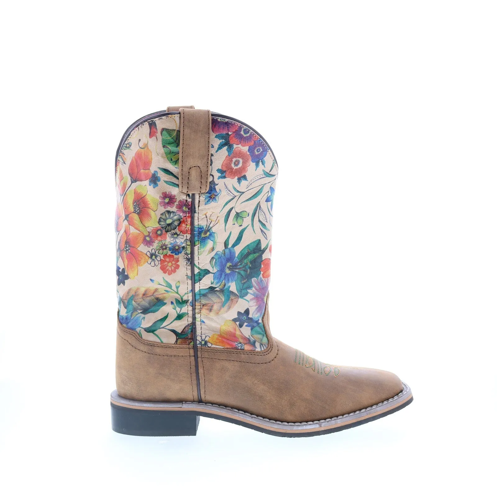 Smoky Mountain Boots Blossom Square Toe 6024 Womens Brown Western Boots Multi Season All-Weather Wear