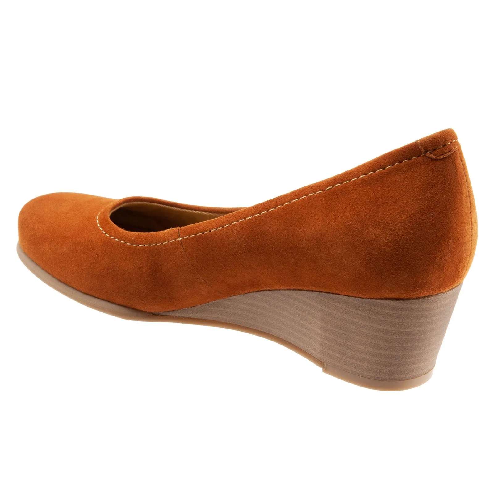 Summer Sandals Trotters Winnie T1965-220 Womens Brown Narrow Leather Wedges Heels Shoes