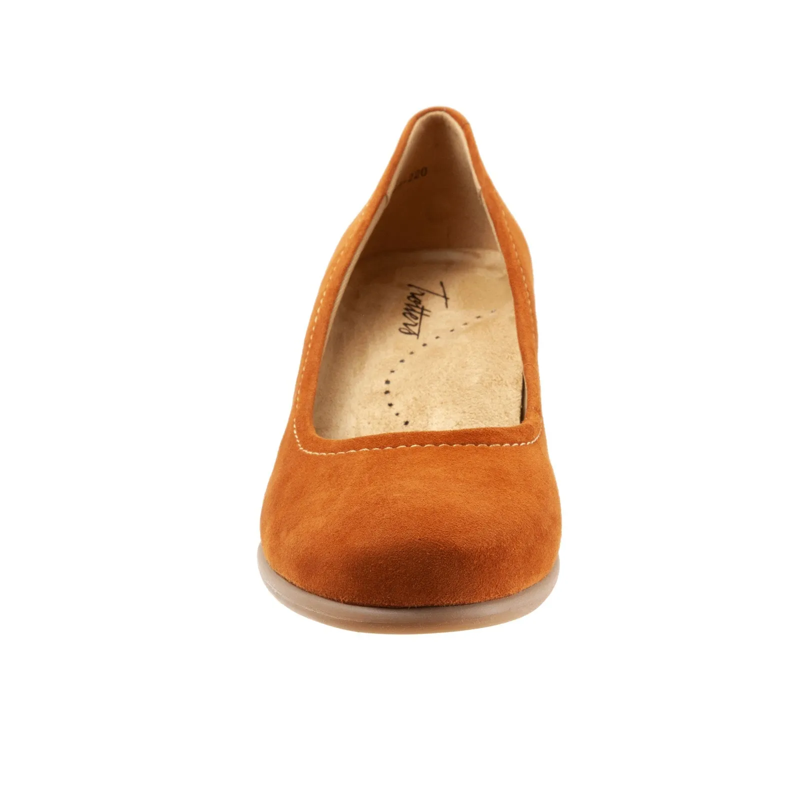 Trotters Winnie T1965-220 Womens Brown Narrow Leather Wedges Heels Shoes Casual Platform Heels Peep Toe Pumps