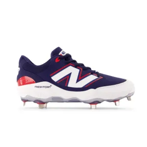 Quick Pace New Balance Men's Fresh Foam X 3000 v7 Metal Baseball Cleats - Navy/White/Red - L3000RB7