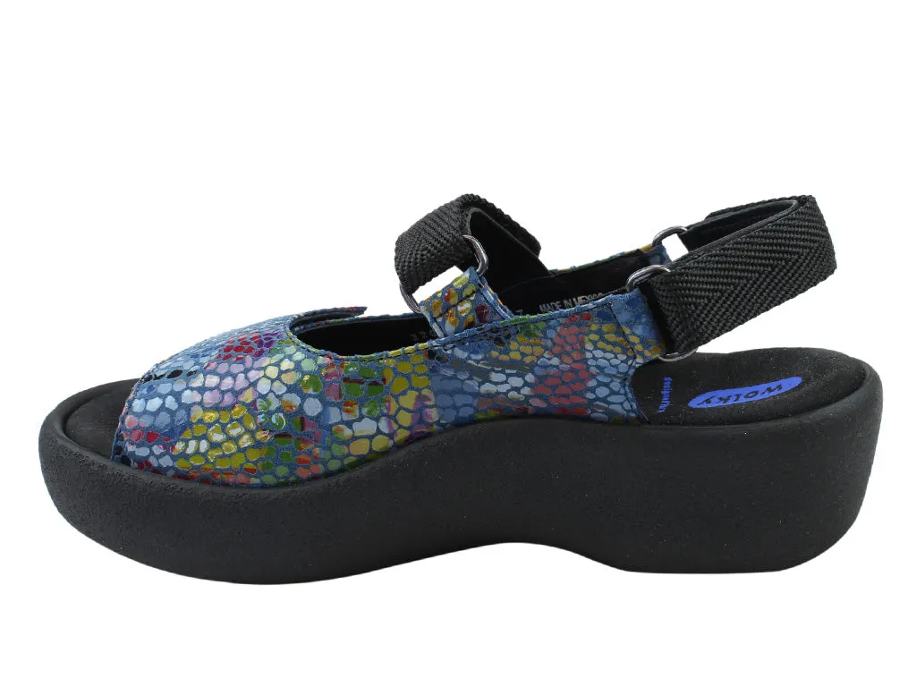 Cool Surface Bare Feel Wolky Sandals Jewel Jeans Fantasy